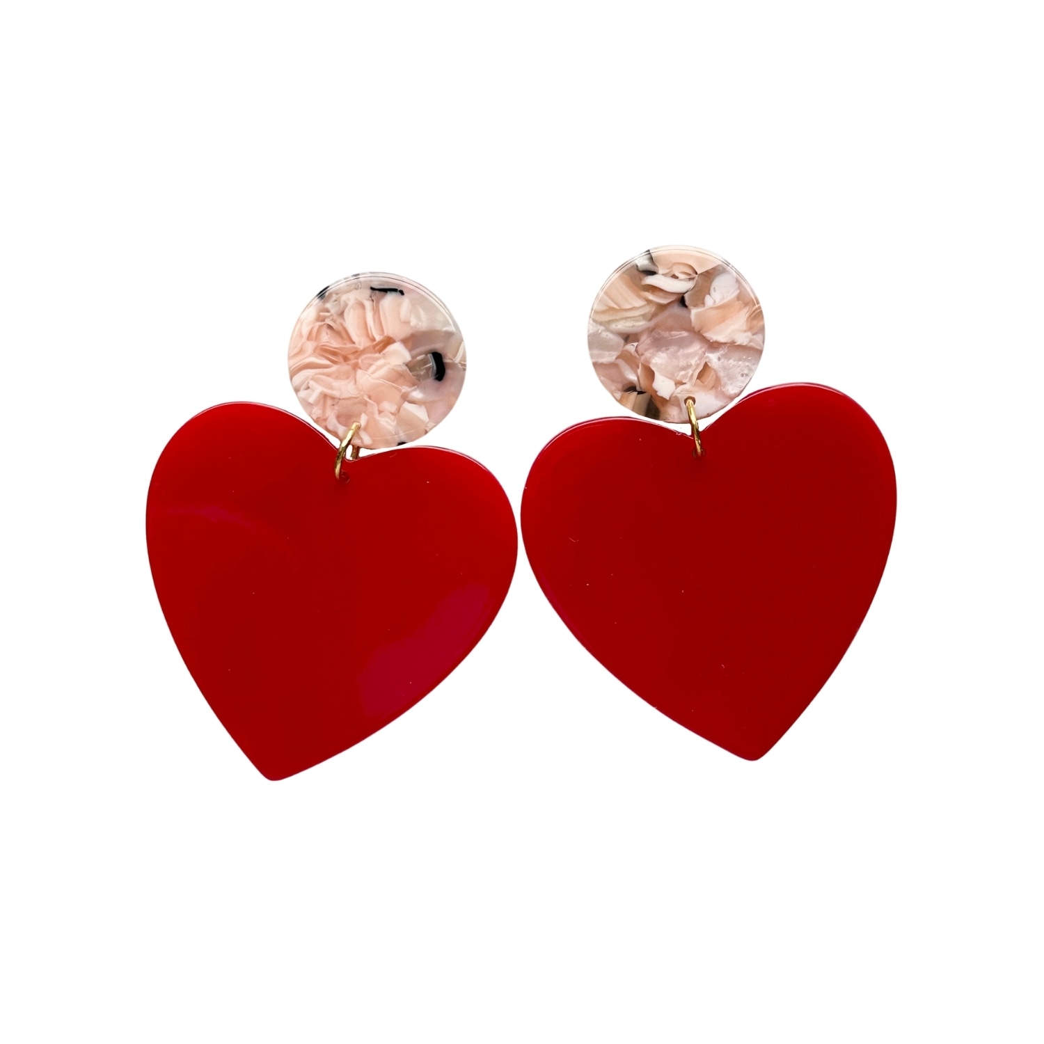 Women’s Red Xl Heart Earrings In At First Blush Closet Rehab