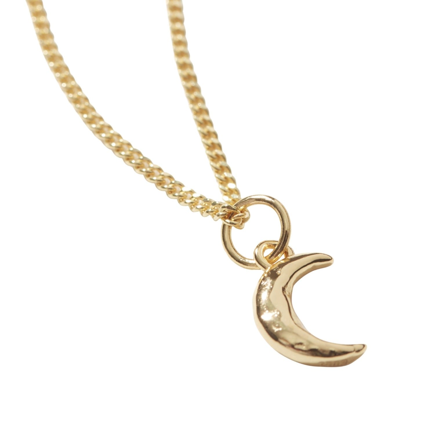 Muru Women's Tiny Moon Necklace Gold In Gold