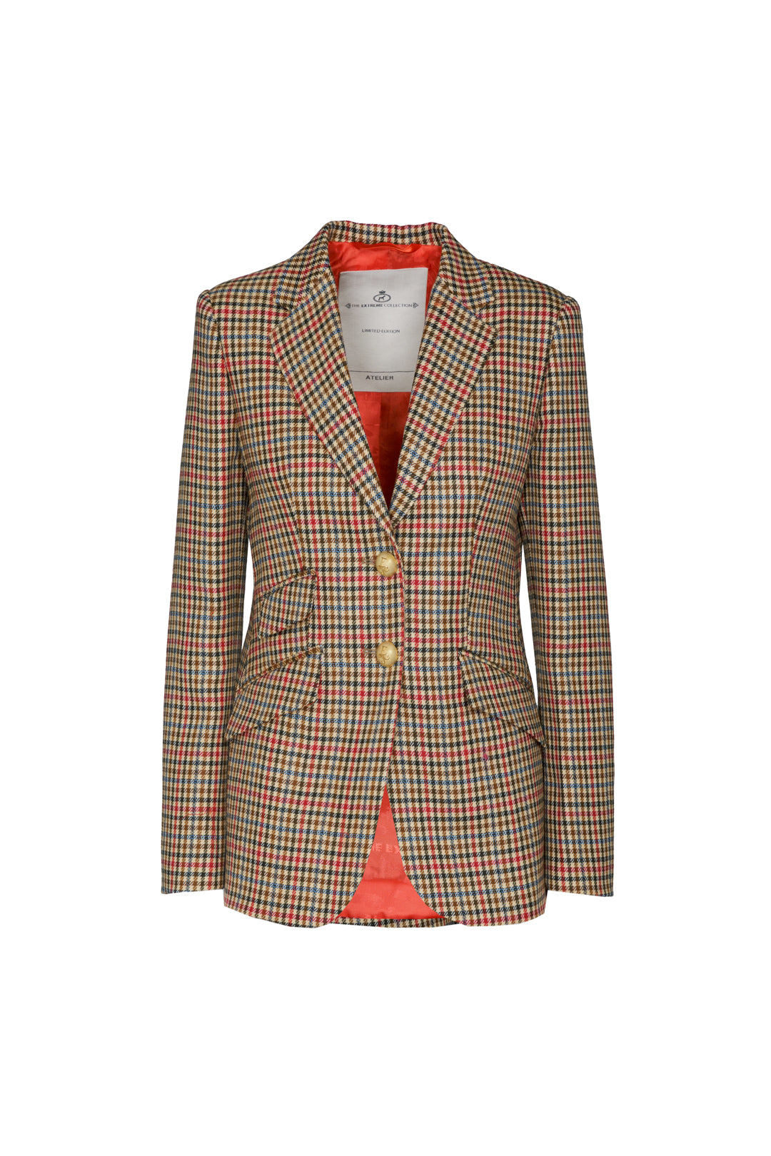 The Extreme Collection Women's Mac Hardy Caramel Check Blazer In Brown
