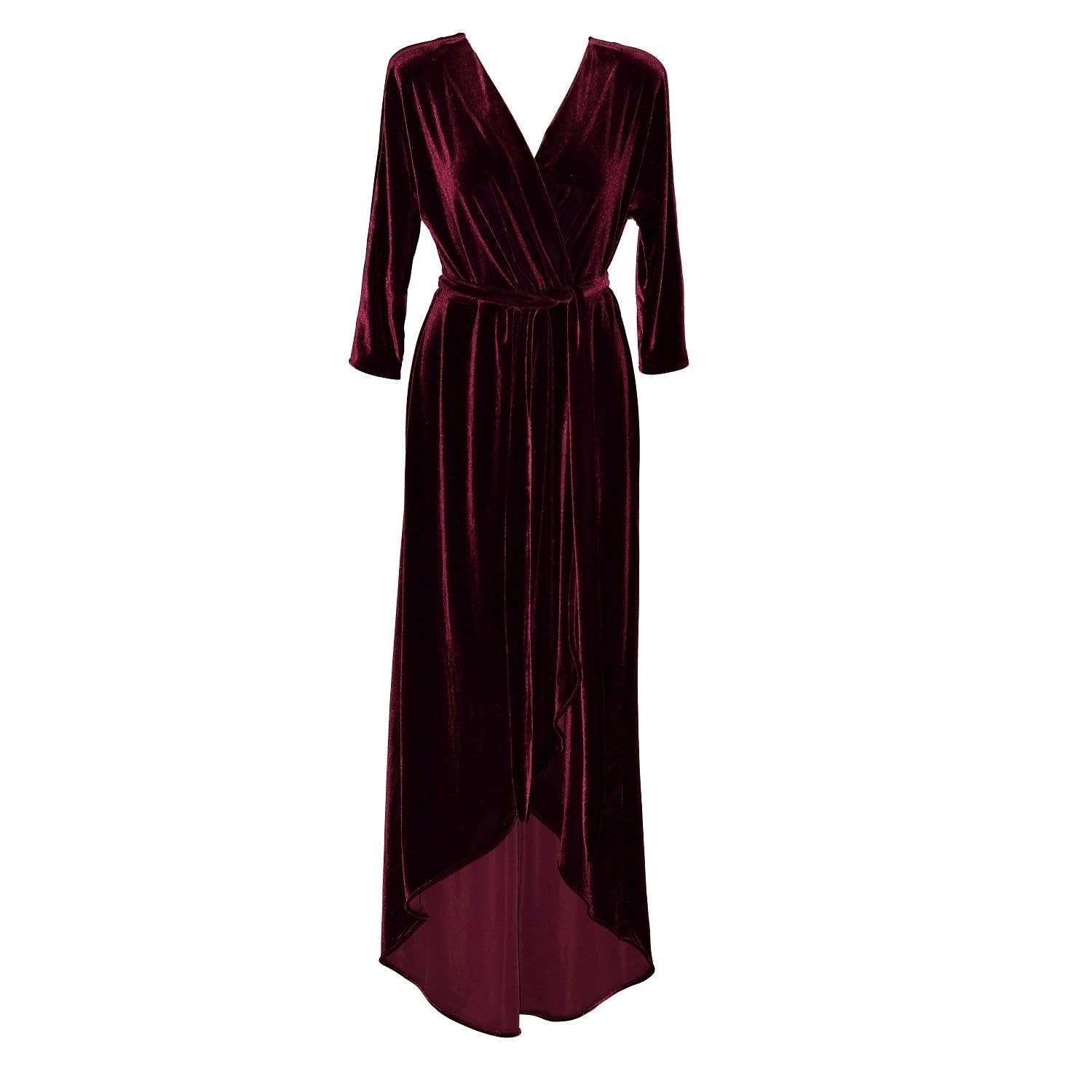 velvet bordeaux dress