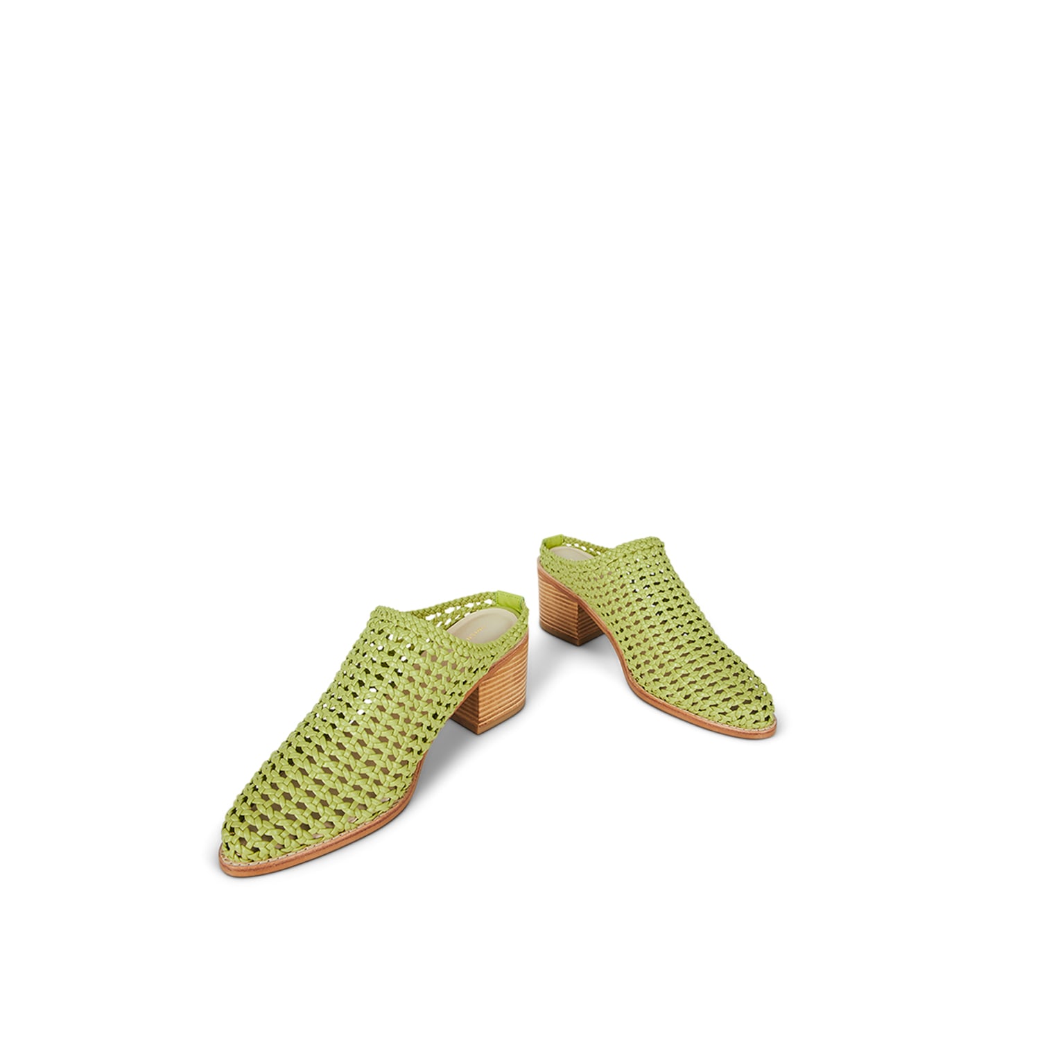 Intentionally Blank Women's Caps Heeled Mule-green In Green