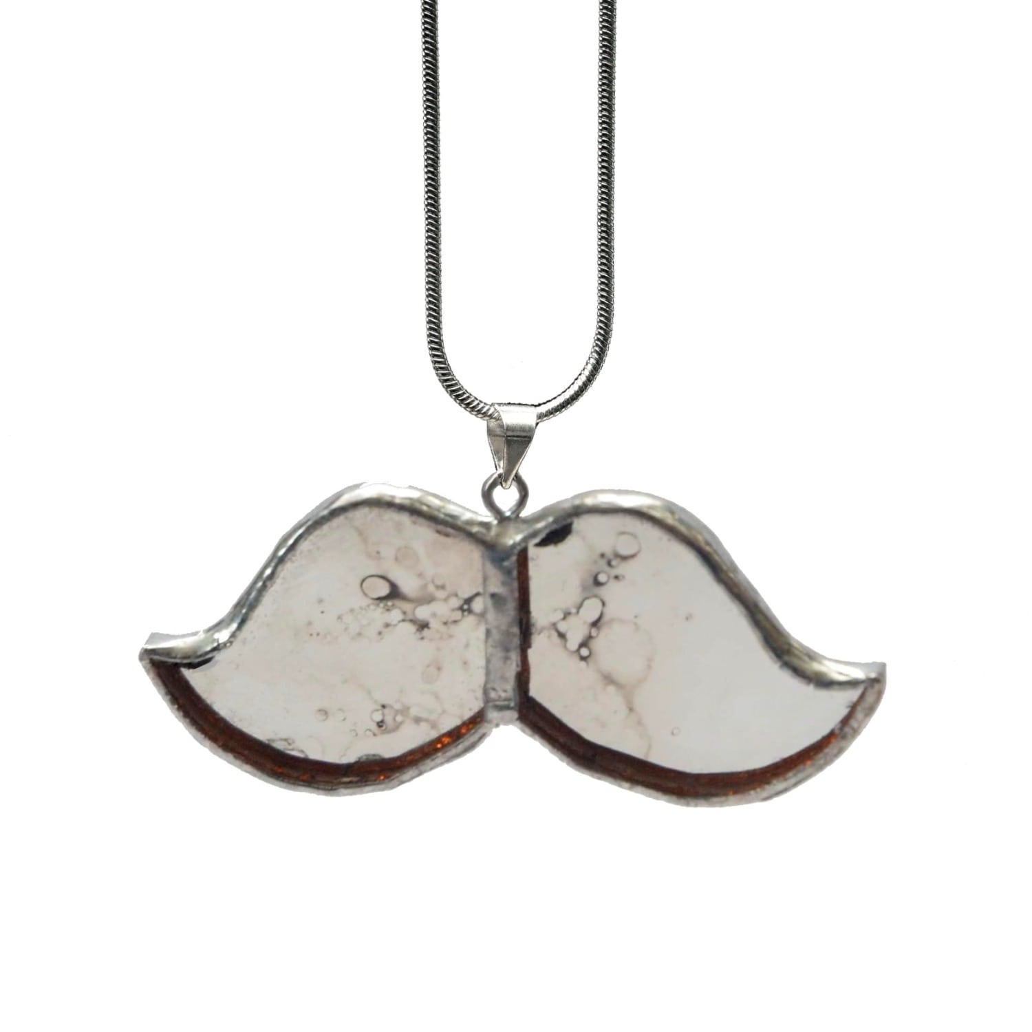 Laura Daili Men's Neutrals / Silver The Dandy Reflection Mirror Pendant