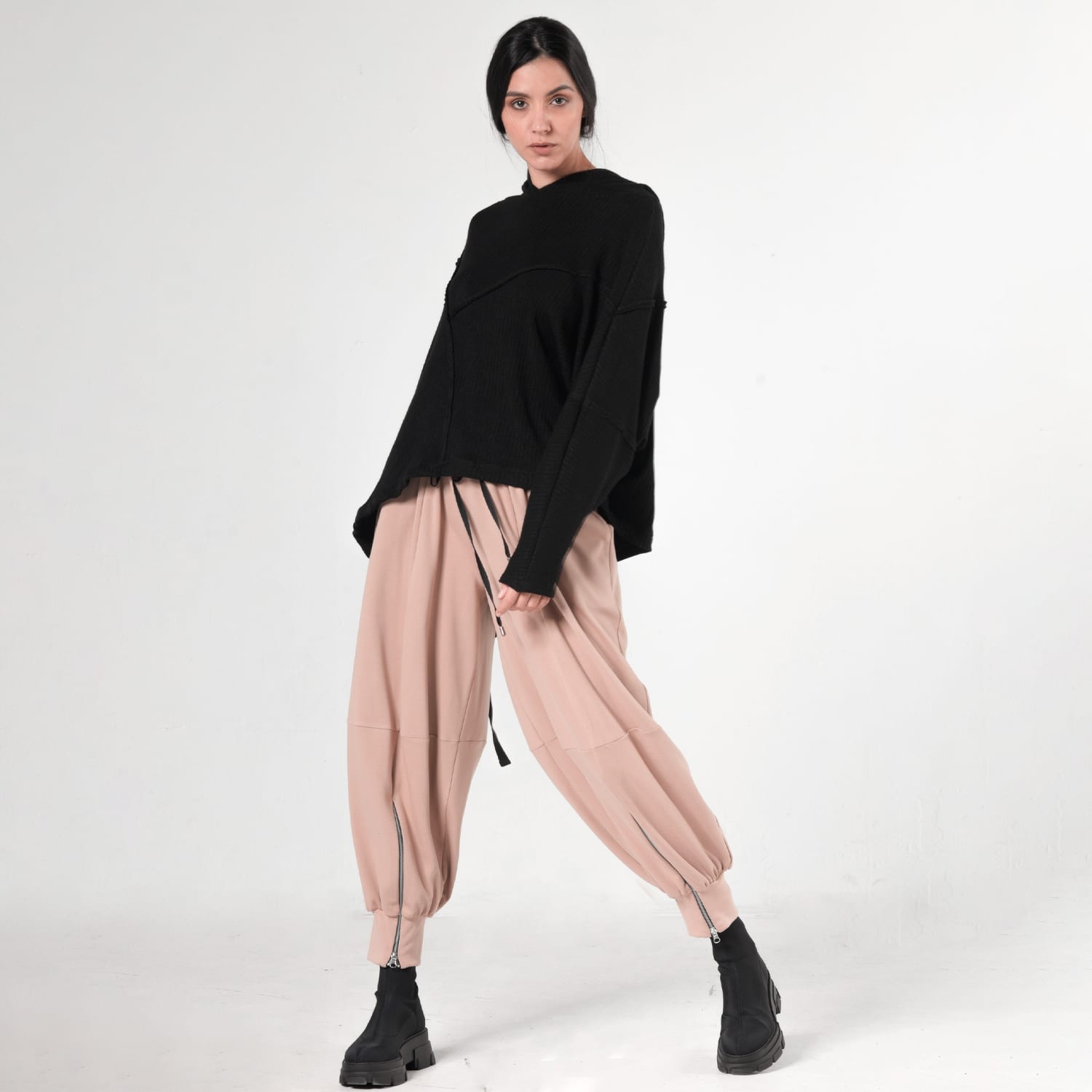 Winter Harem Pants In Brown, Metamorphoza