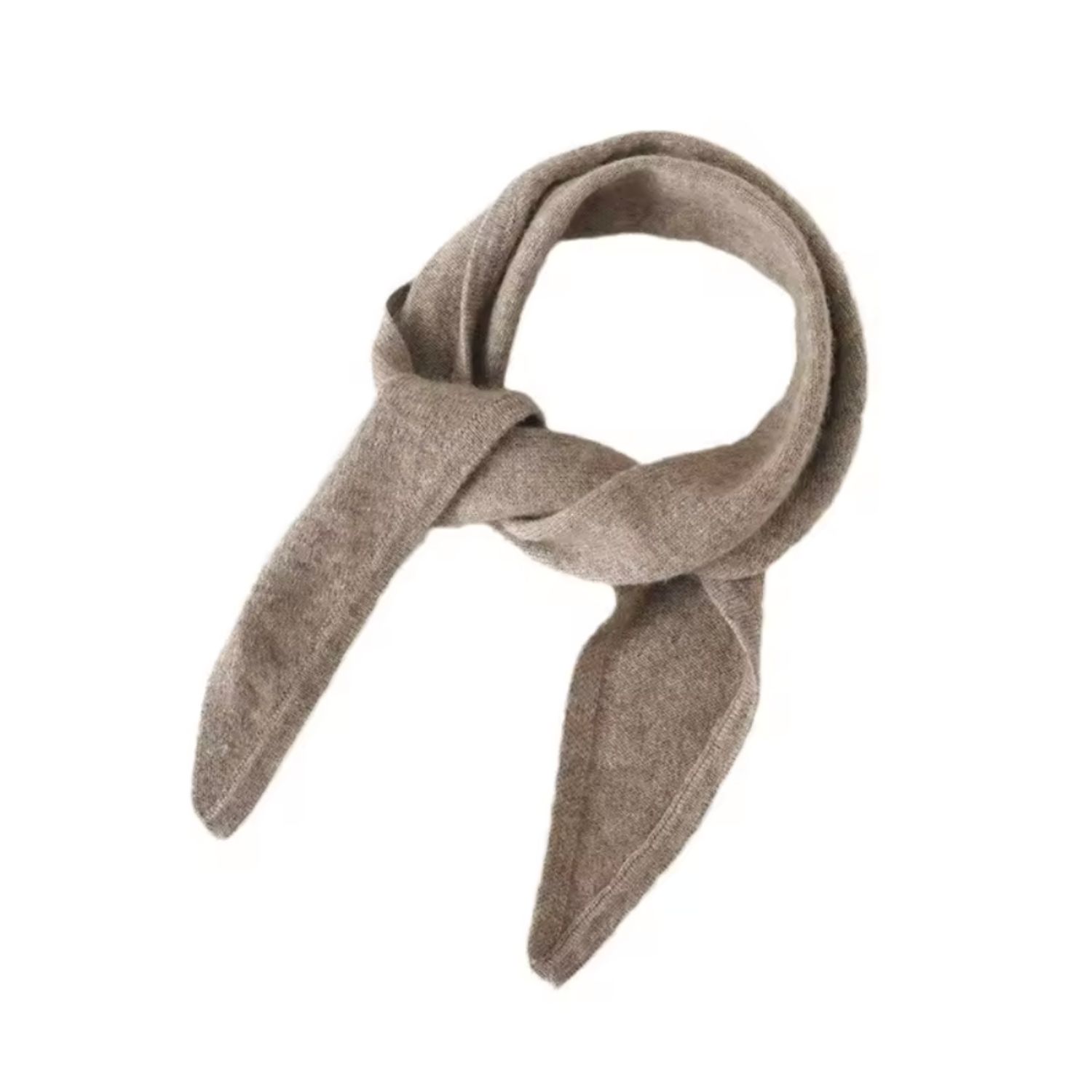 My Little Nature Women's Brown Pure Cashmere Triangle Mini Scarf In Brown