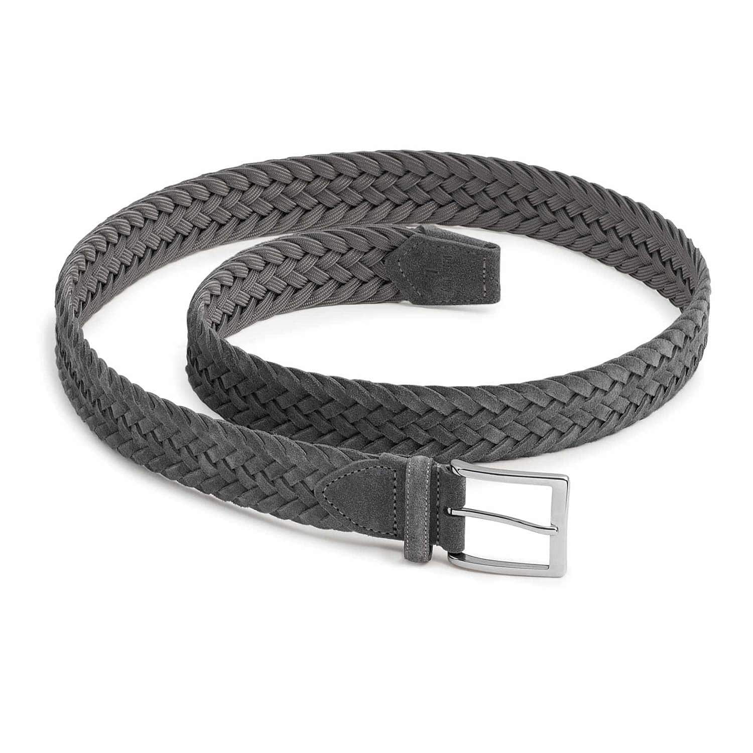 gray suede belt