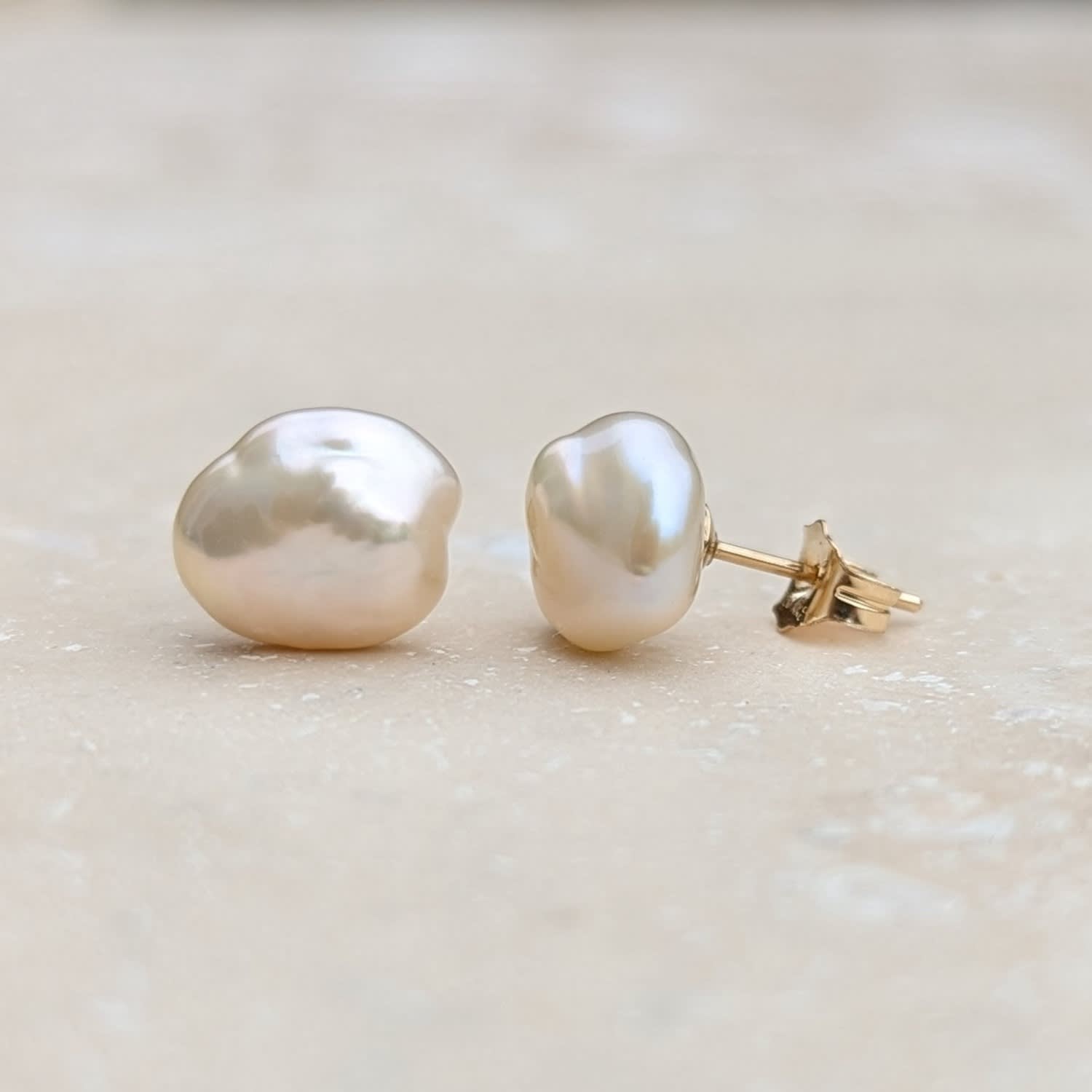 Nova Large Baroque Pearl Drop Gold Filled Earrings | Kiri & Belle