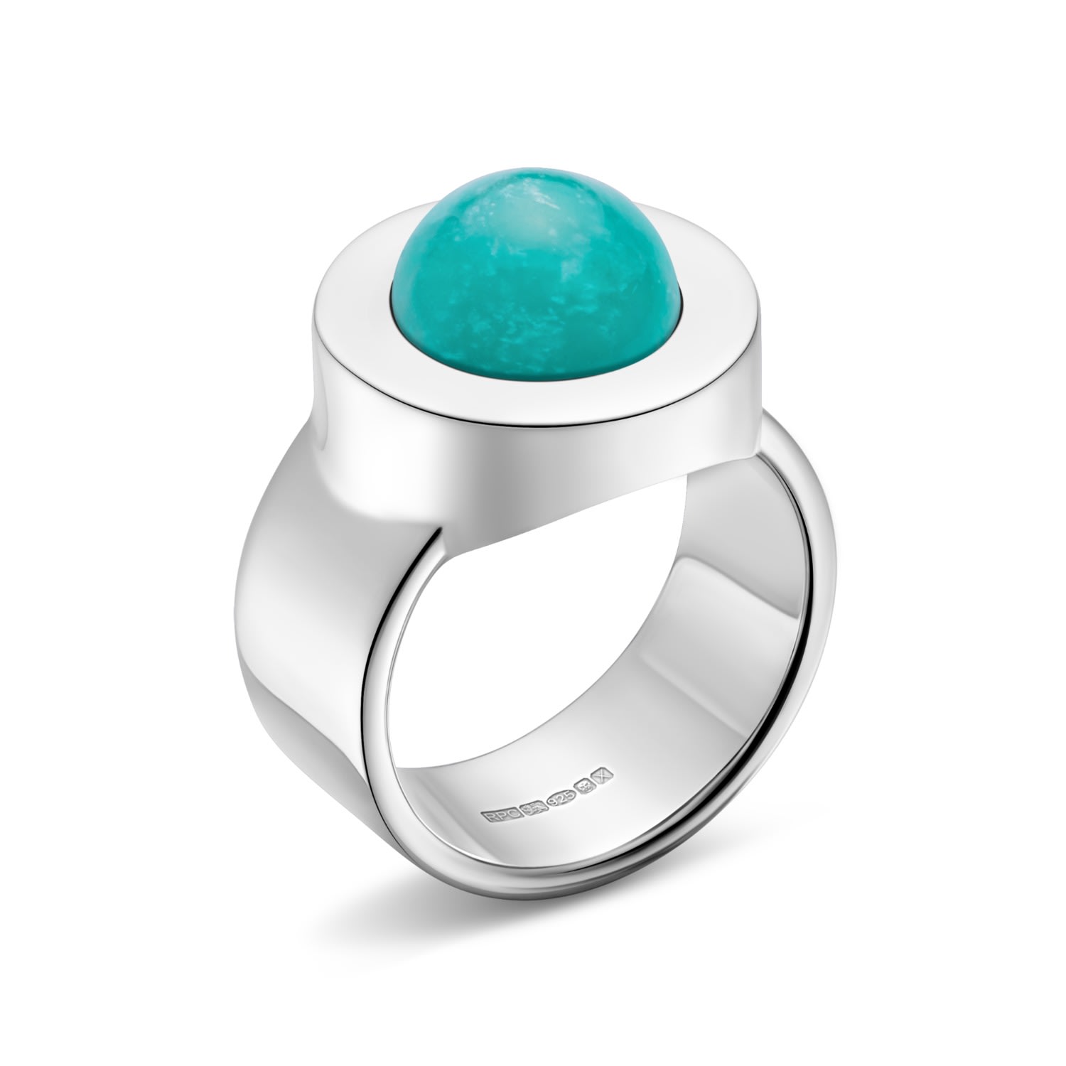 Men’s Blue / Silver Genesis Amazonite Ring Rahul Patel Collection