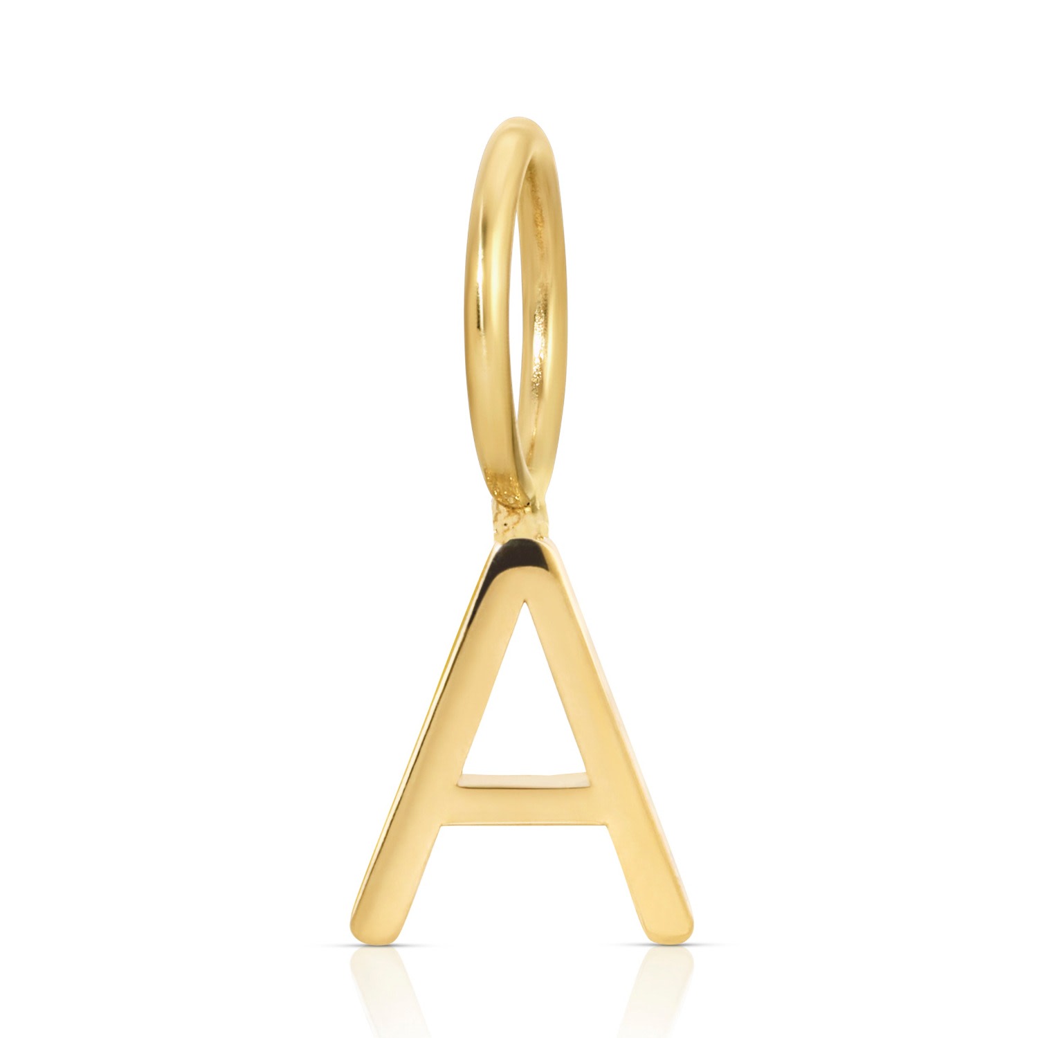 Maya Brenner Women's Gold Letter Charm Yellow Gold In Gold