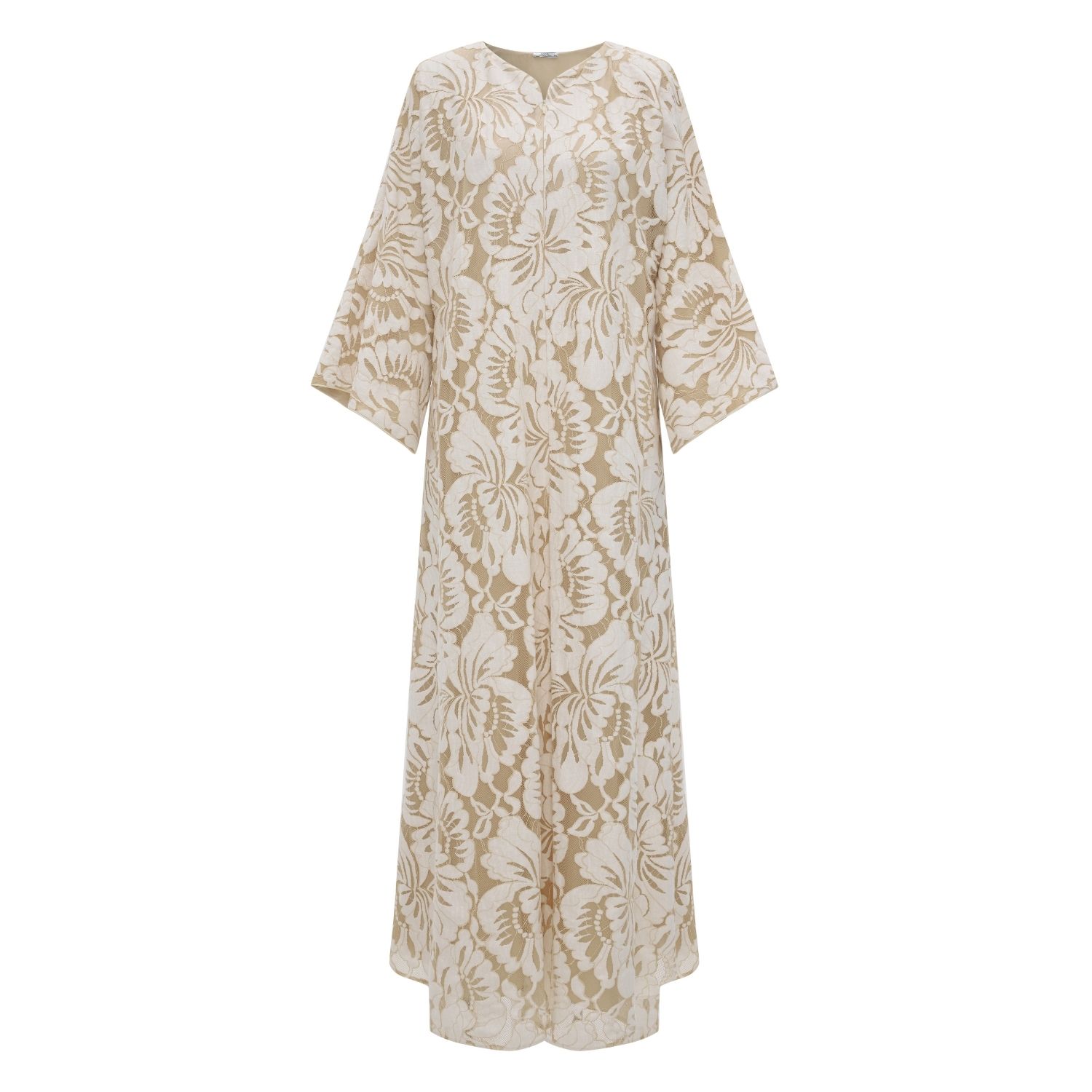 Women's Neutrals Estara Zippered Dress Beige | Xs/S | Bocan Couture