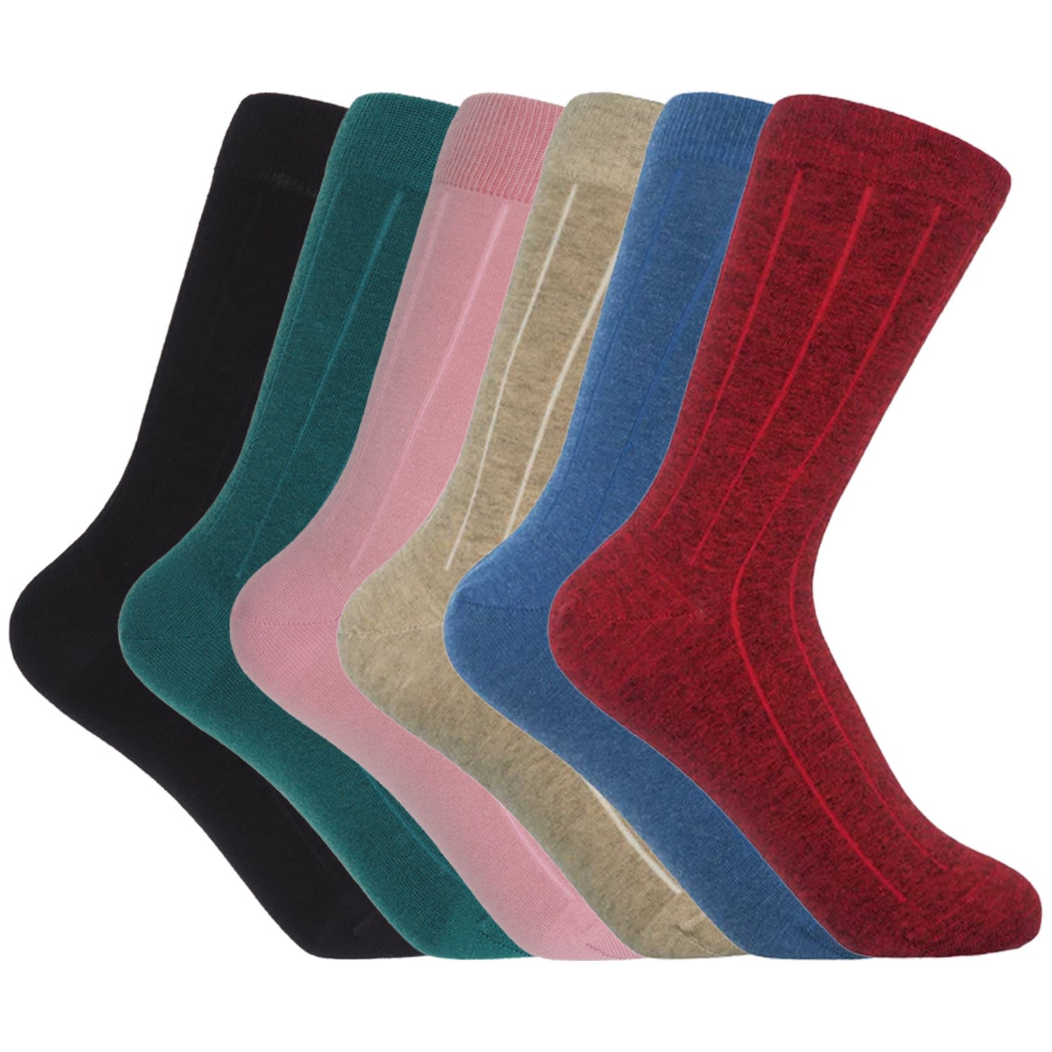Peper Harow - Made In England Cashmere Women's Socks Bundle - Classics In Beige/black/blue/pink/red
