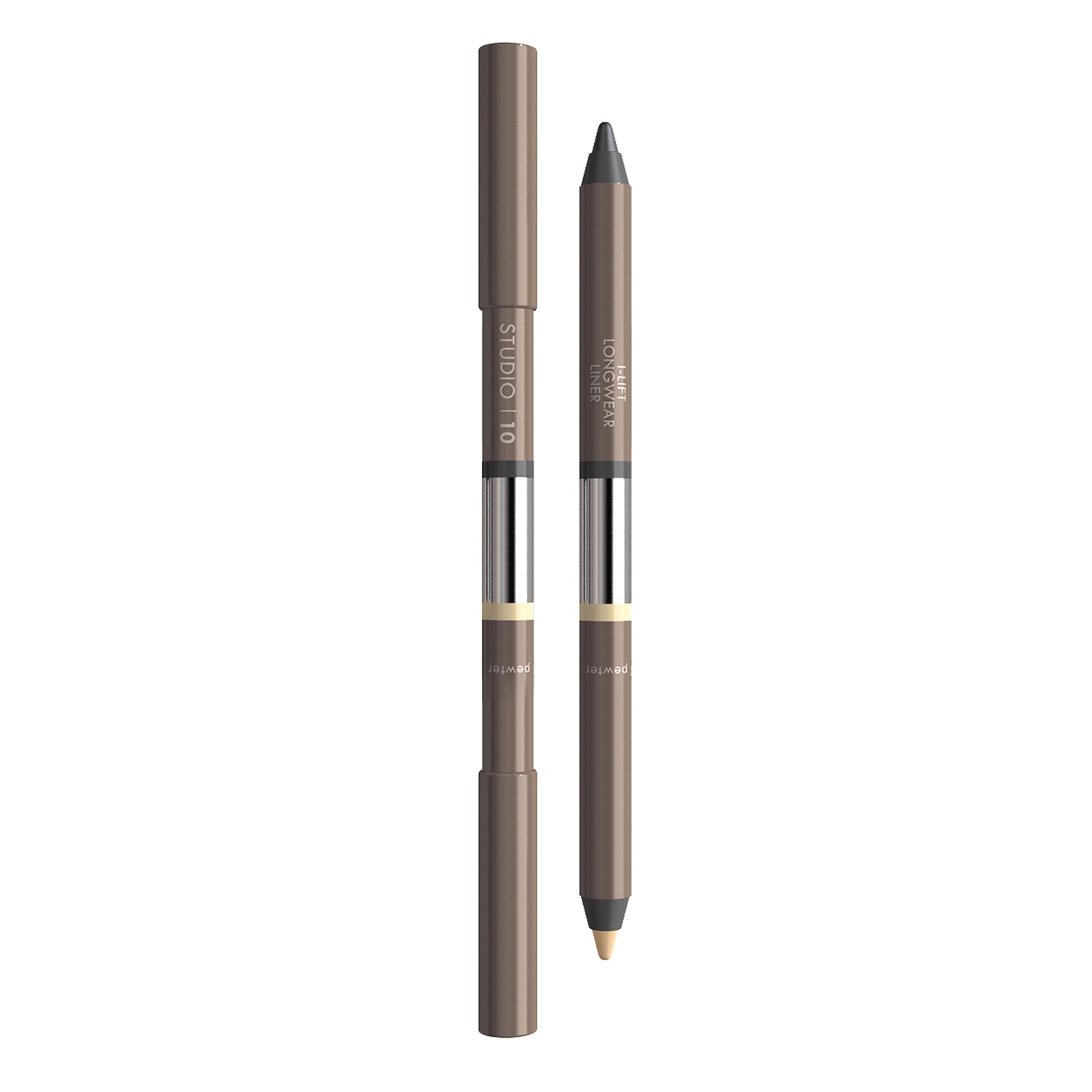 Studio10 Black / Grey I-lift Longwear Liner - Pewter In Black/grey