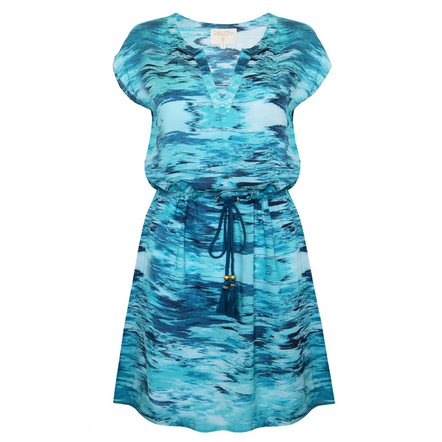 Sophia Alexia Women's Blue / Green Caribbean Dream Tassel Dress