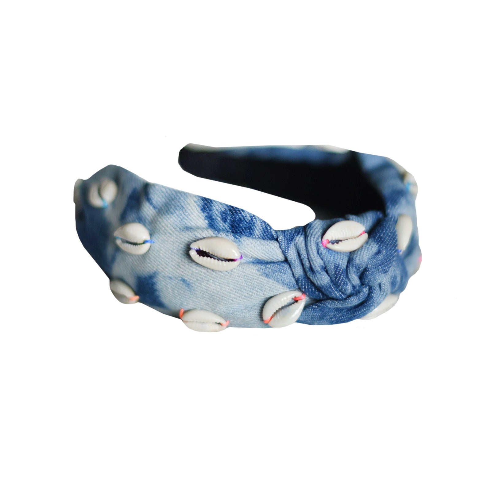 Women’s Denim Confetti Headband - Rainbow One Size Adriana Pappas Designs