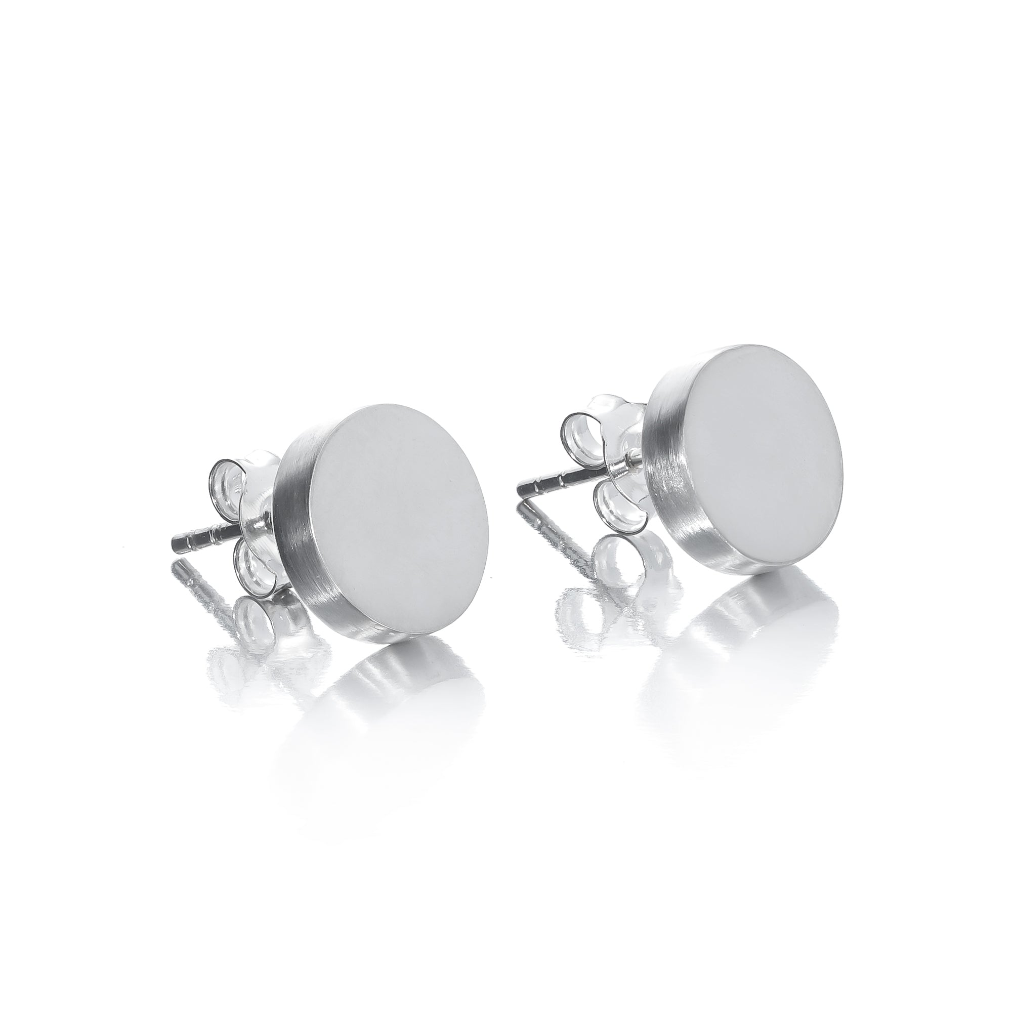 Women’s Small Minimal Stud Disc Earrings Sterling Silver Sophie Anna