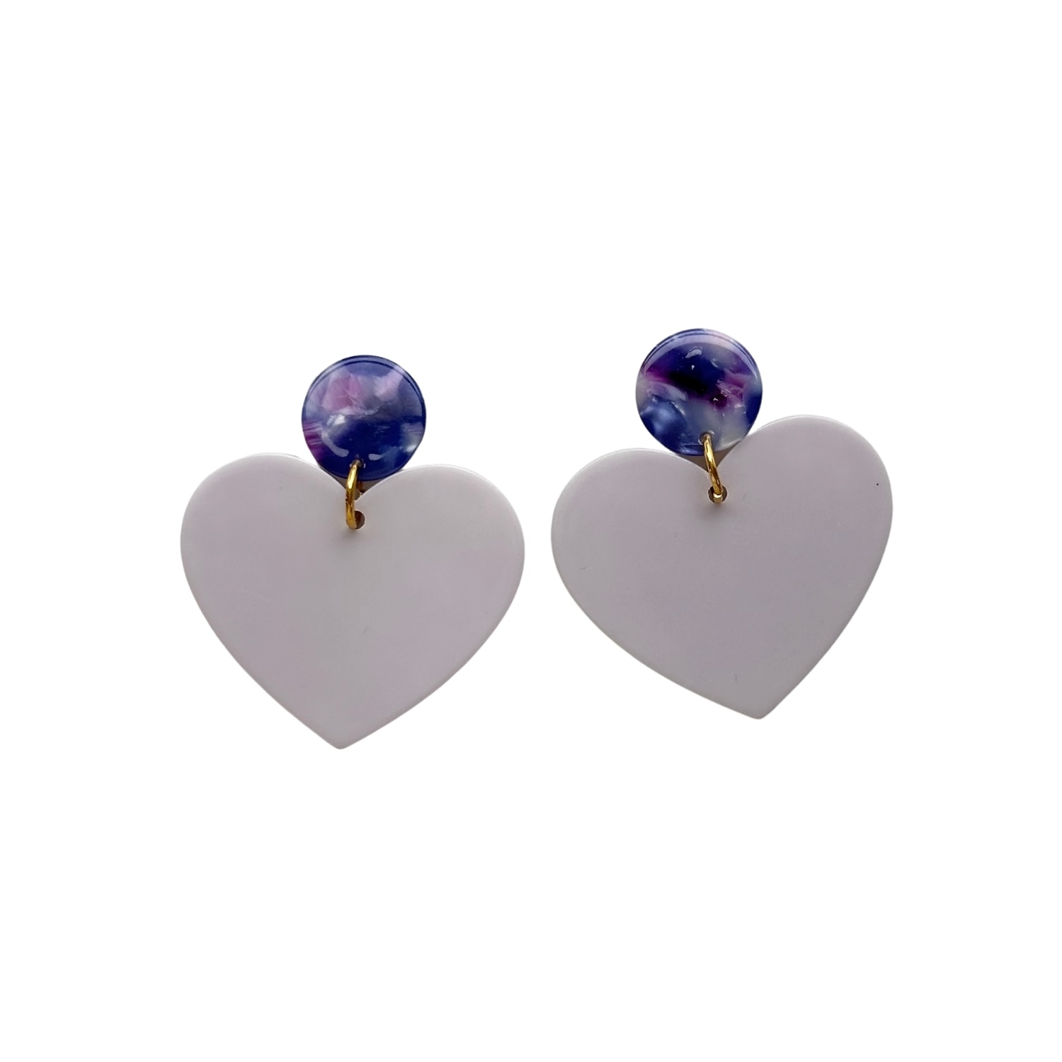 Women’s Pink / Purple Heart Earrings In Lilac You A Lot Closet Rehab