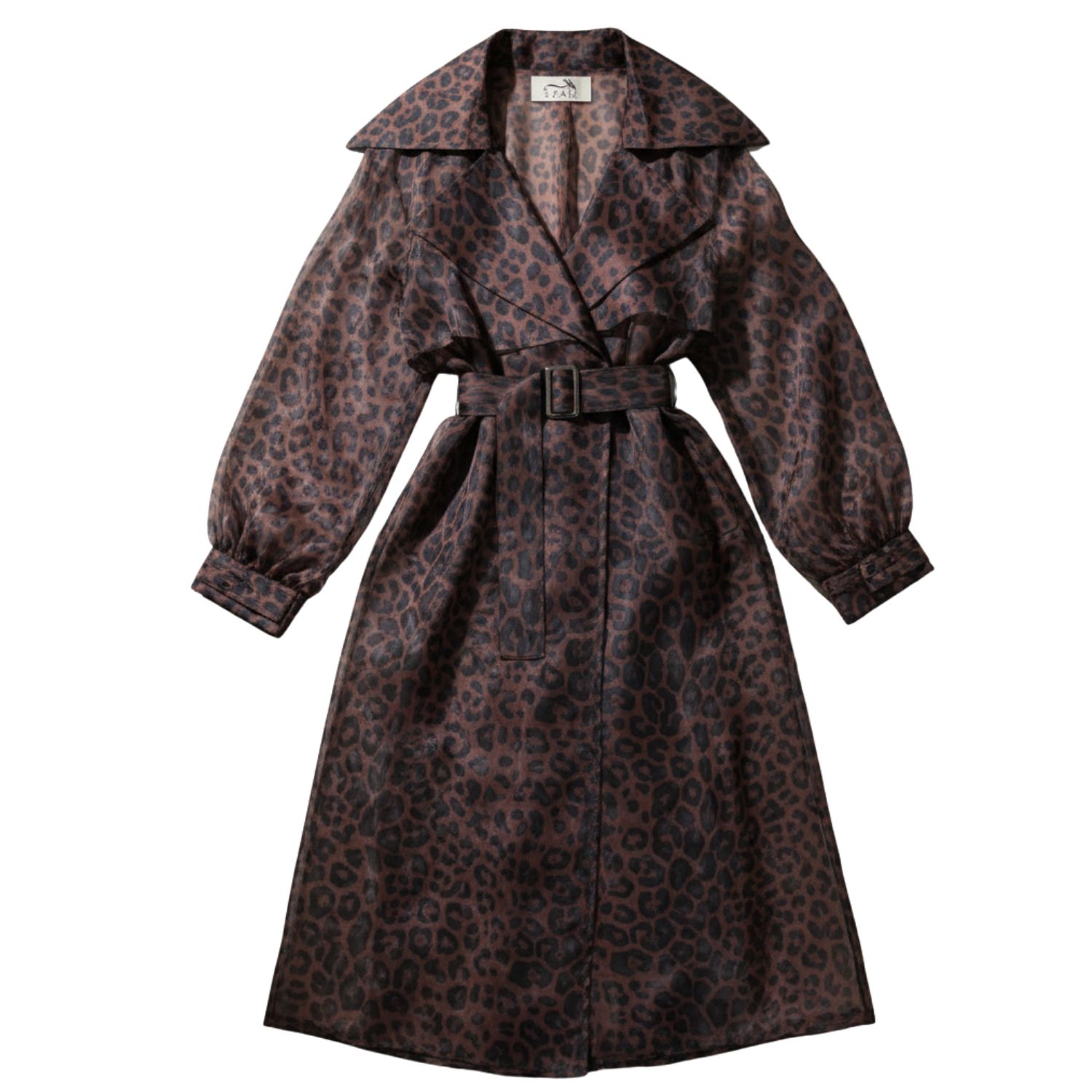 Women's Brown Leopard Hawa Trench | M/L | Azali