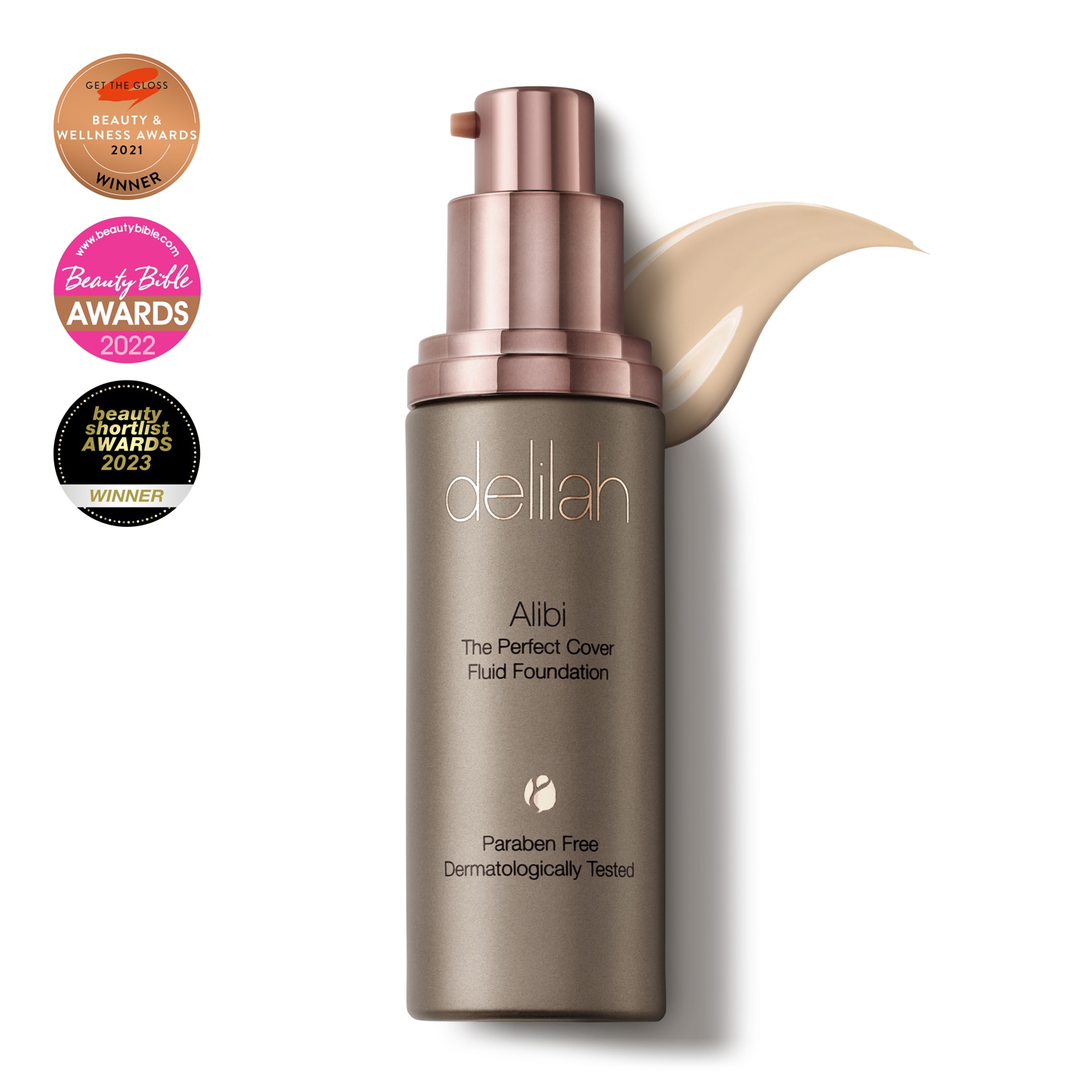 Delilah Brown / Neutrals Alibi - The Perfect Cover Fluid Foundation - Pillow In Brown