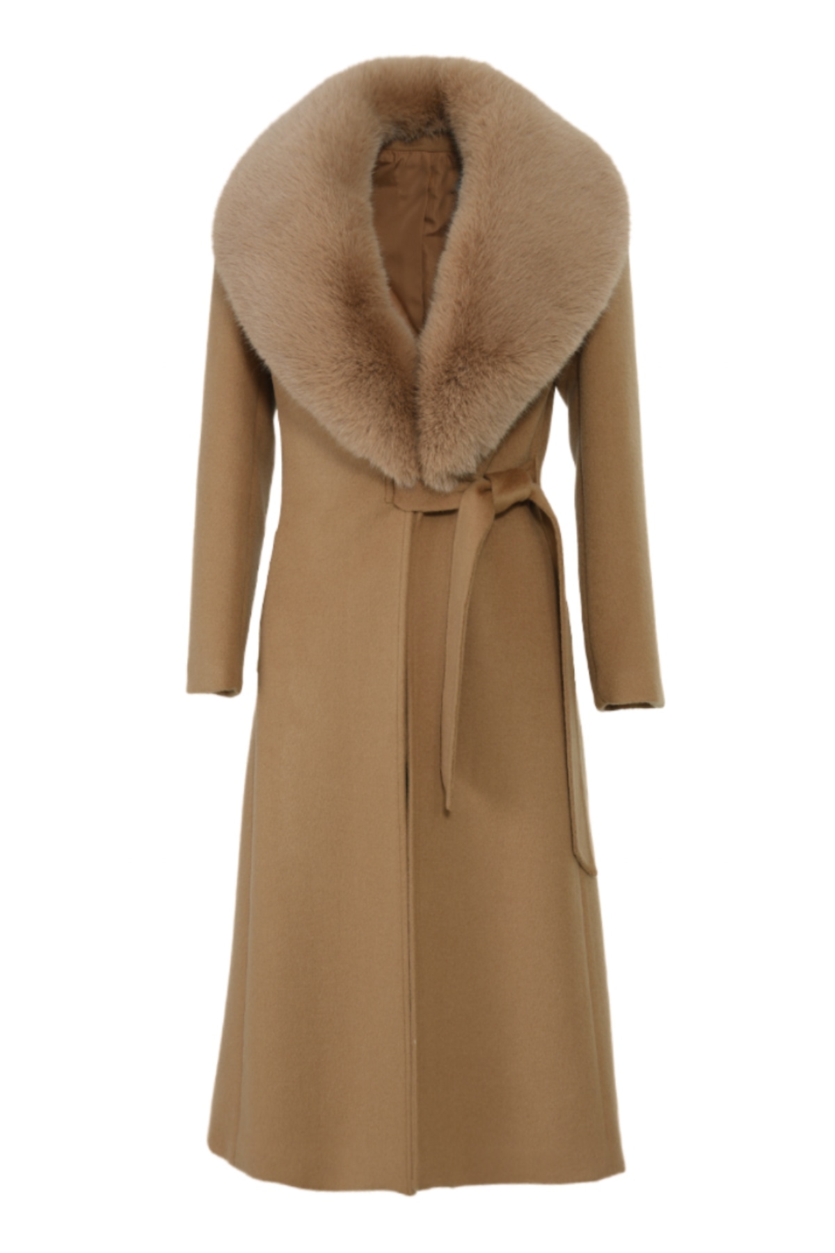 Women's Neutrals Windsor Cashmere Coat Tan | Xxs | Hortons England