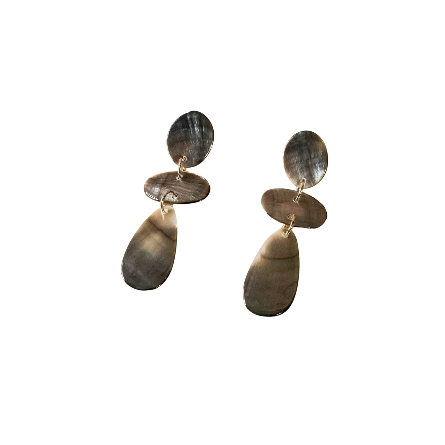 Women’s Black Raindrop Mother-Of-Pearl Earrings Likhâ