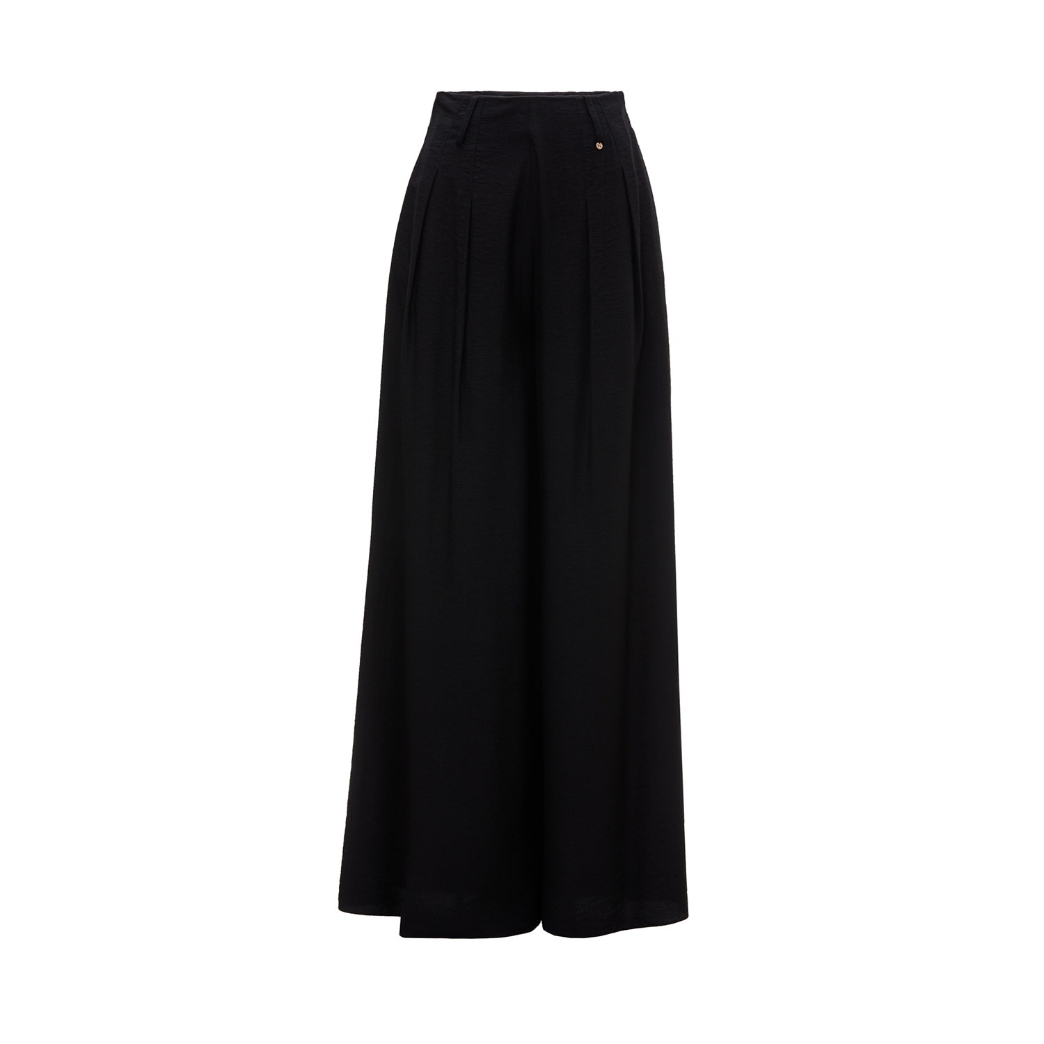 Nissa Women's Palazzo Viscose Pants Black In Black