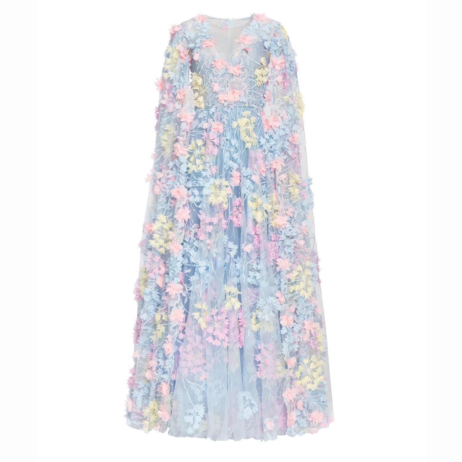 Women's Dress Hortensia With Detachable Sleeves Maxi | Xxxs | Matsour'i
