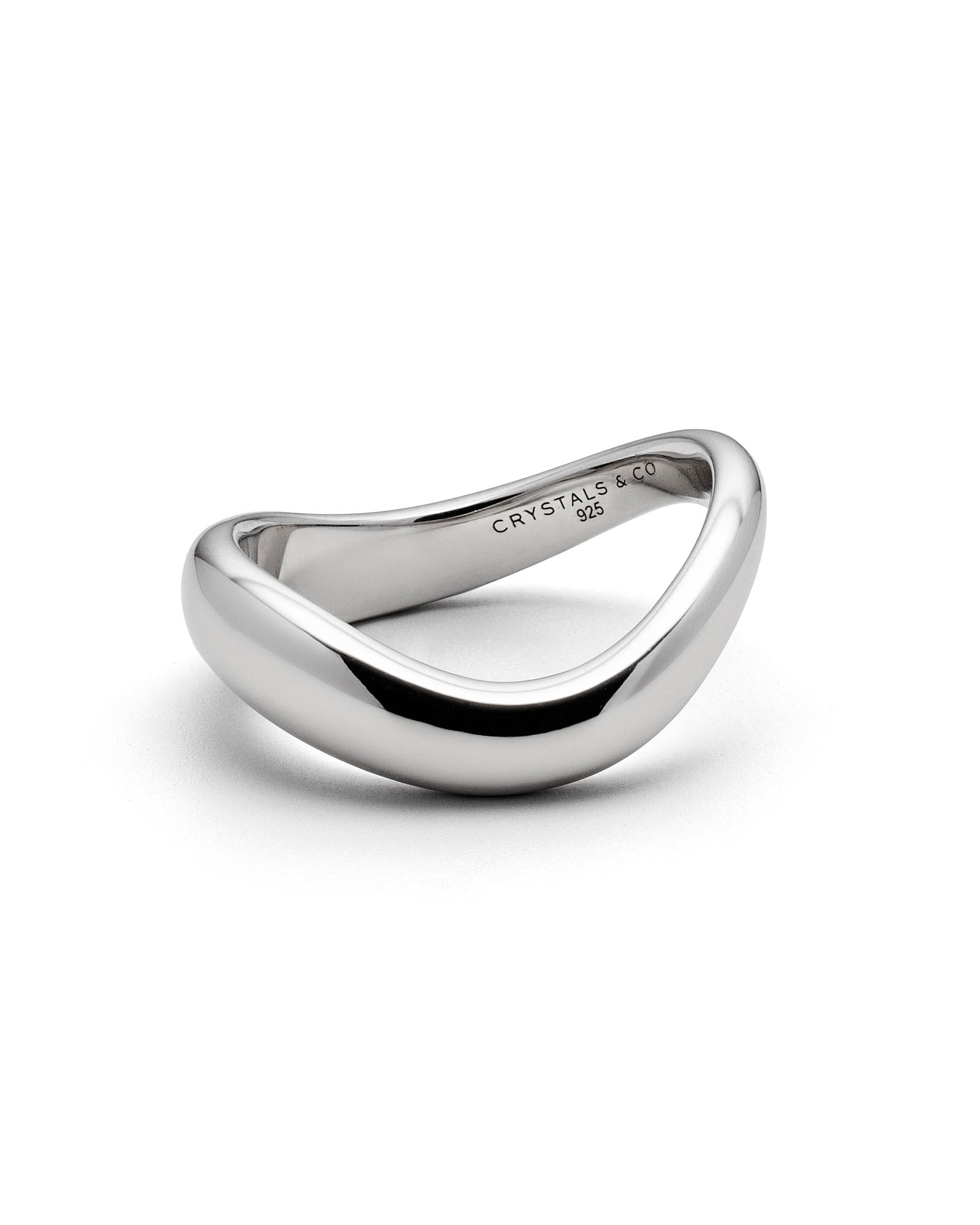 Crystals And Co Women's Silver Flow Ring In Silver