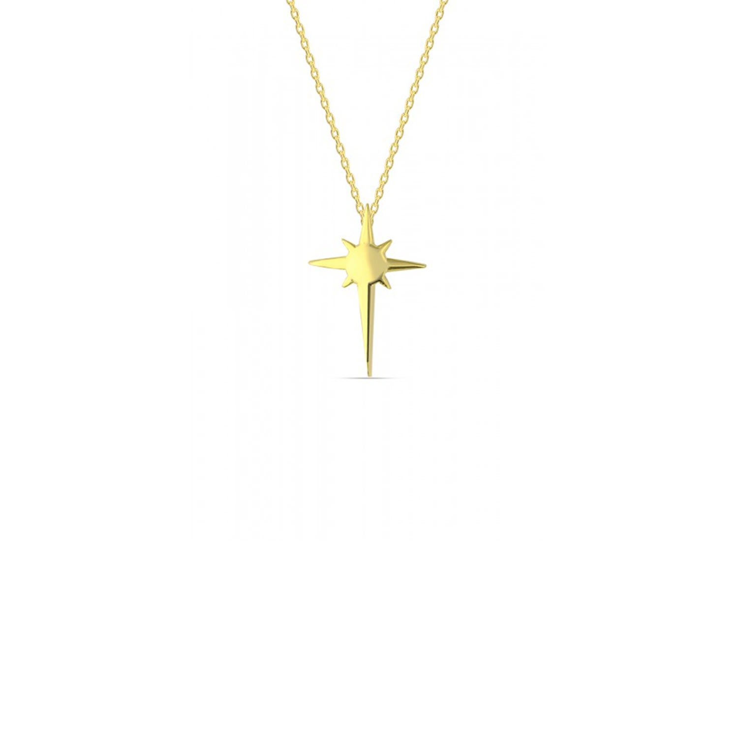 Spero London Women's Single Star Sterling Silver Necklace - Gold