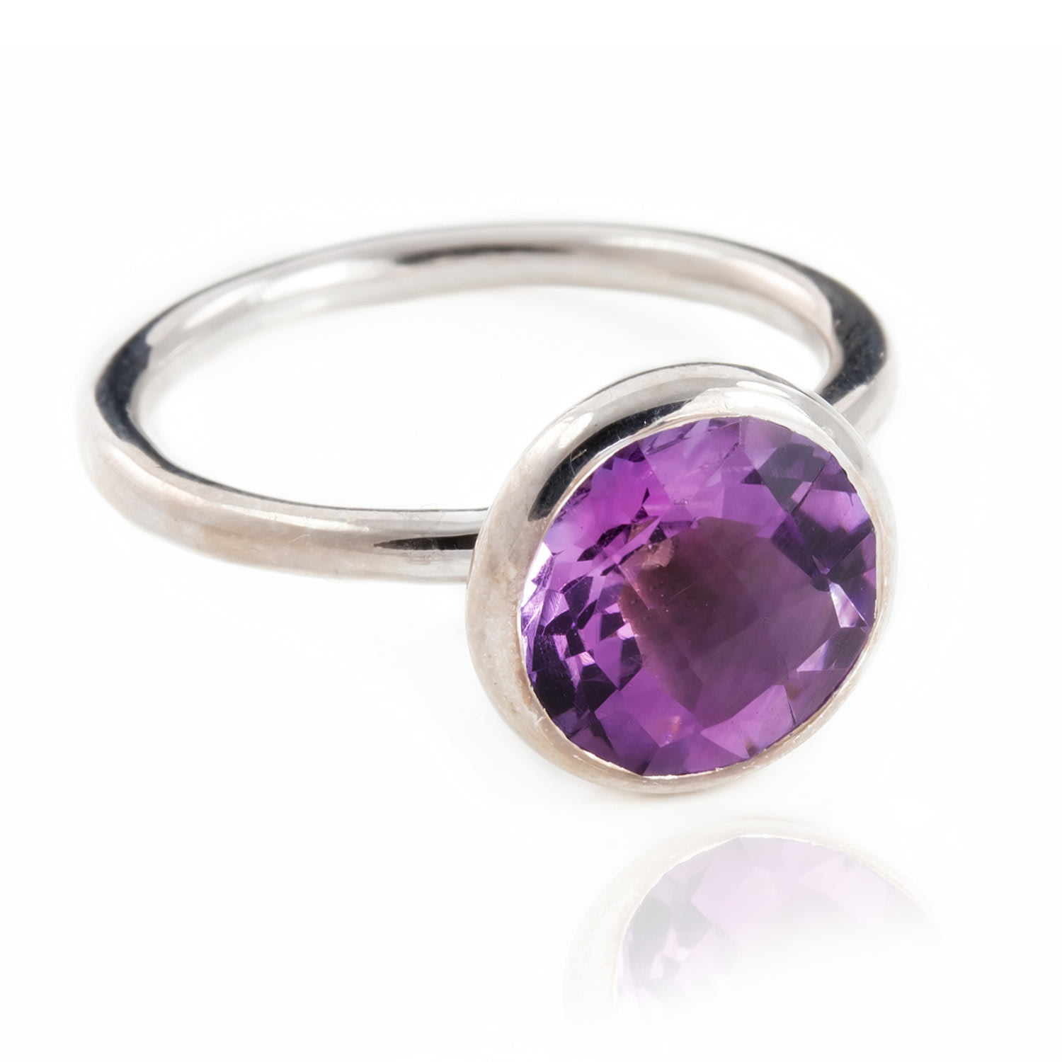 The Jewellery Store London Women's Silver / Pink / Purple Desert Moon Quartz Ring In Sterling Silver