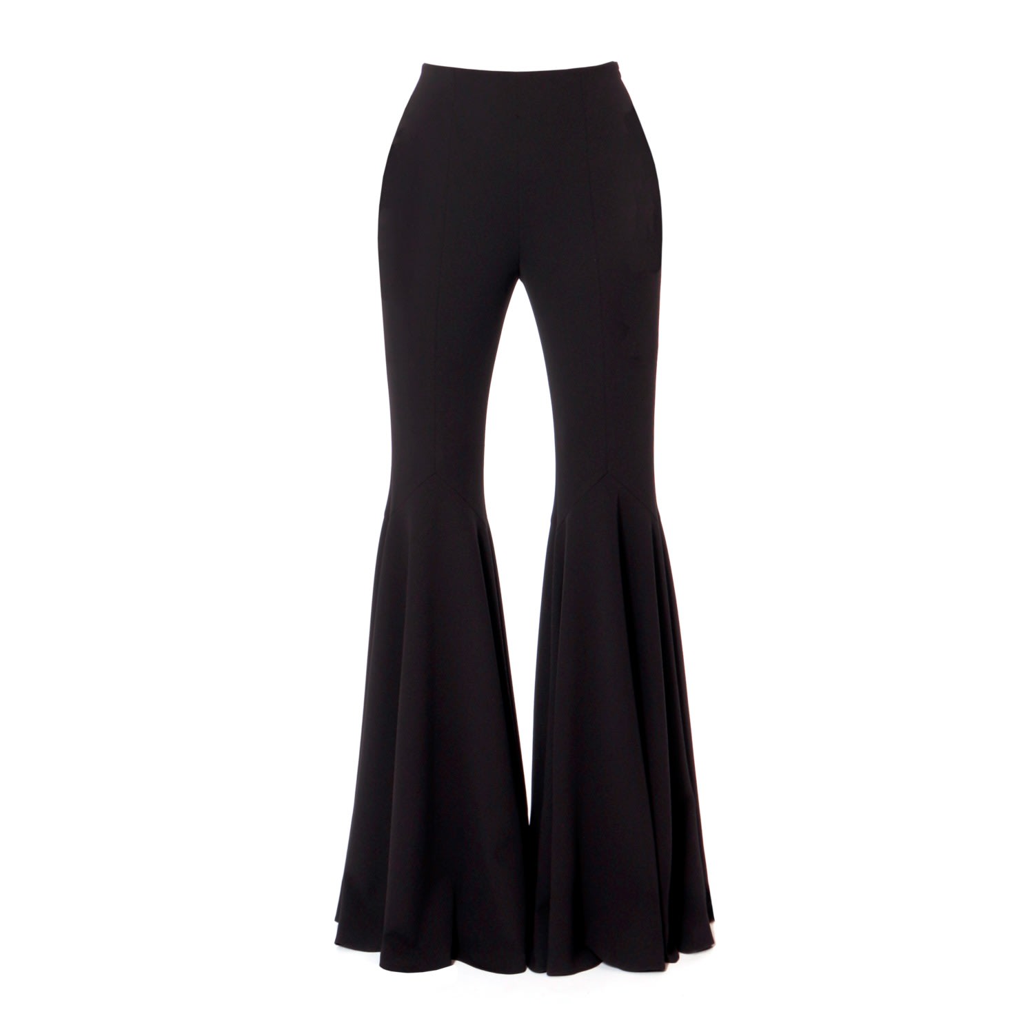 Aggi By Halewski Women's Cornelia Jet Black Extremely Flared Pants In Black