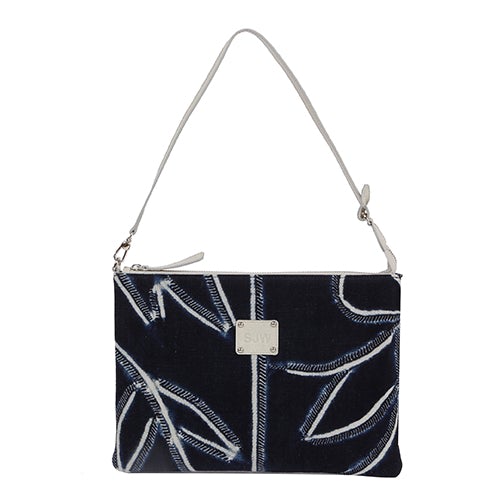 Sjw Bags London Women's Blue Danubius Batik Clutch Bag In Dark Navy In Blue