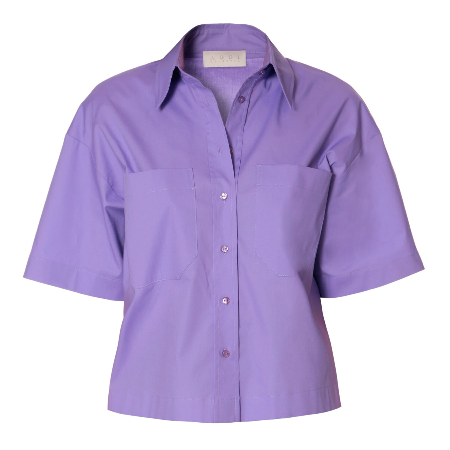 Aggi Women's Pink / Purple Lotta Lavender Light Short Sleeve Shirt In Blue