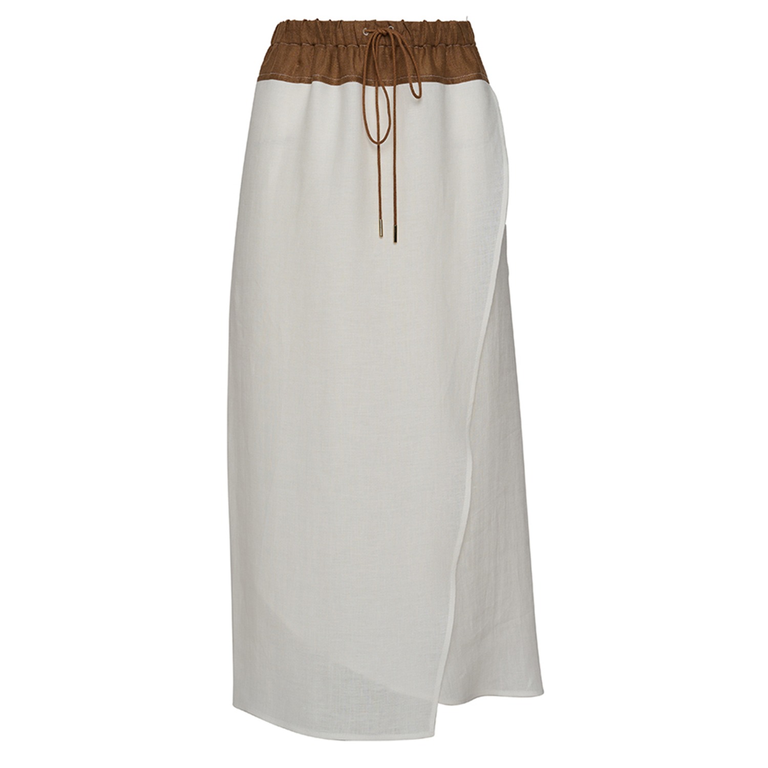The Summer Edit Women's White Stella Luxe Linen Skirt - Ivory In White