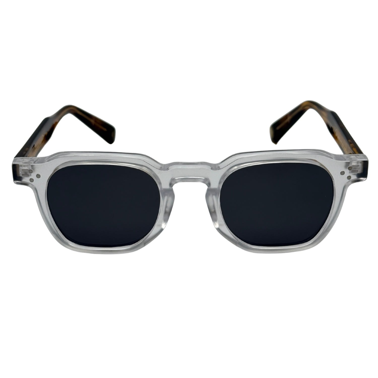 Nocturna Frames Men's White / Brown Mono Sunglasses – White - Print In Metallic