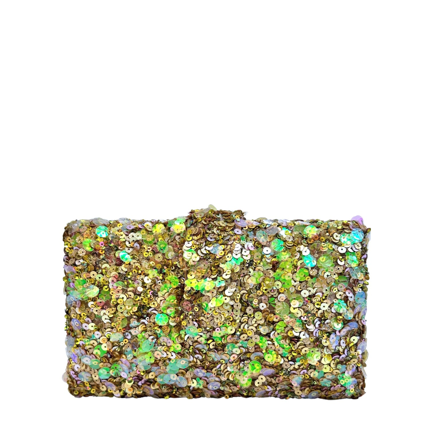 Simitri Women's Green / Gold Moss Kitsch Clutch