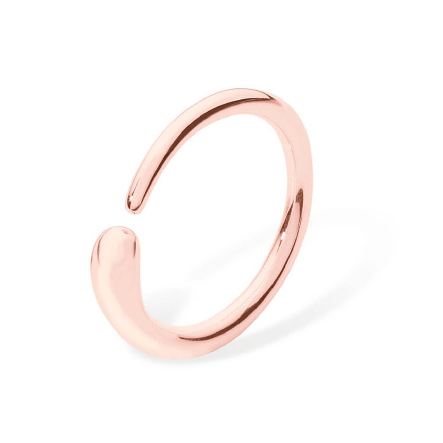 Lucy Quartermaine Women's Single Drop Ring In Rose Gold Vermeil