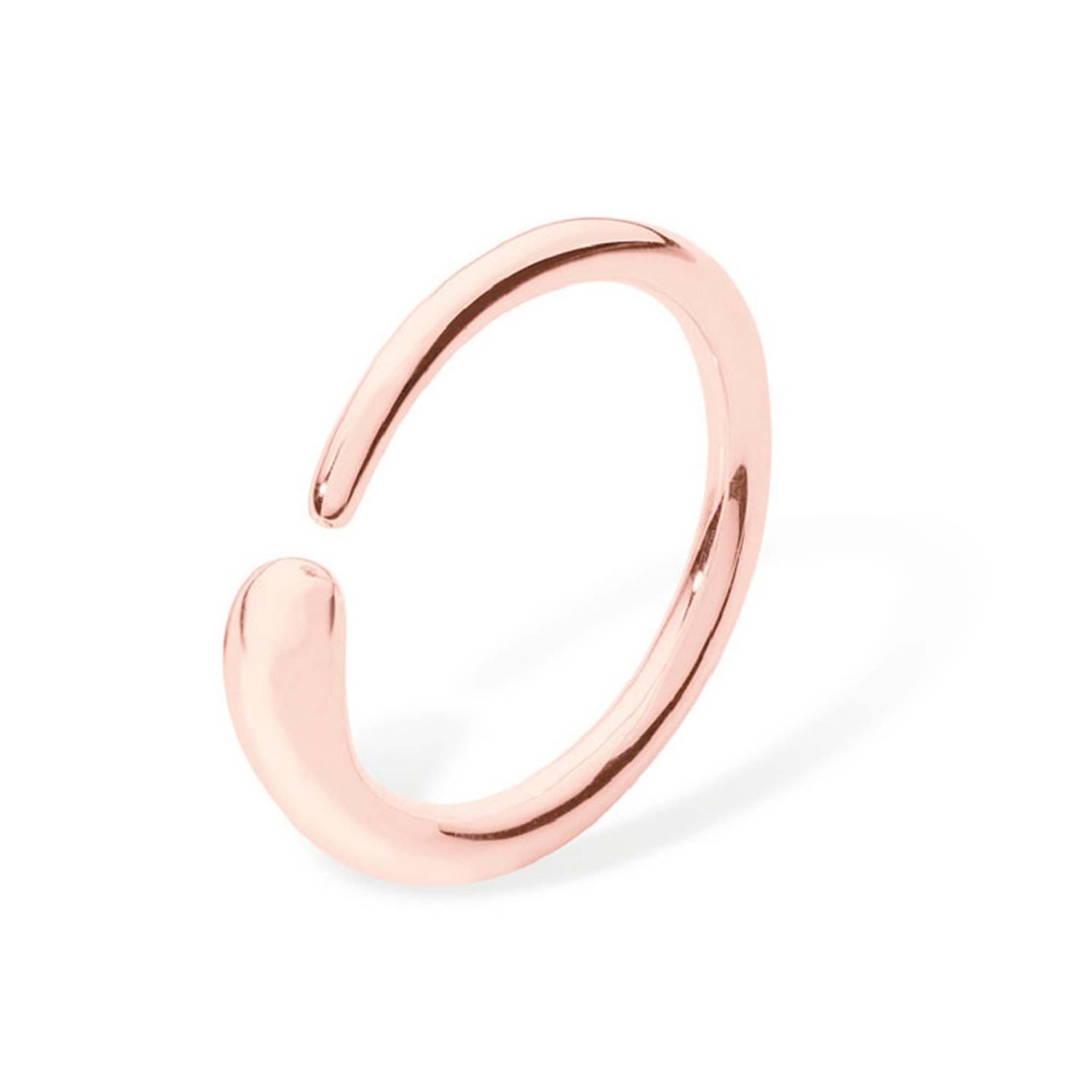 Women’s Single Drop Ring In Rose Gold Vermeil Lucy Quartermaine