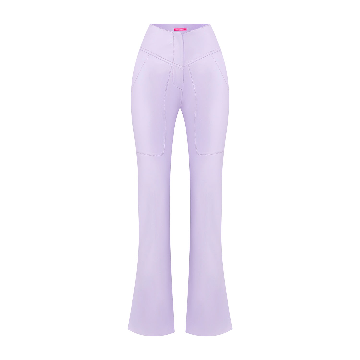 Fickle Hearts Women's Pink / Purple Lilac Dahlia Vegan Leather Pants In Pink/purple