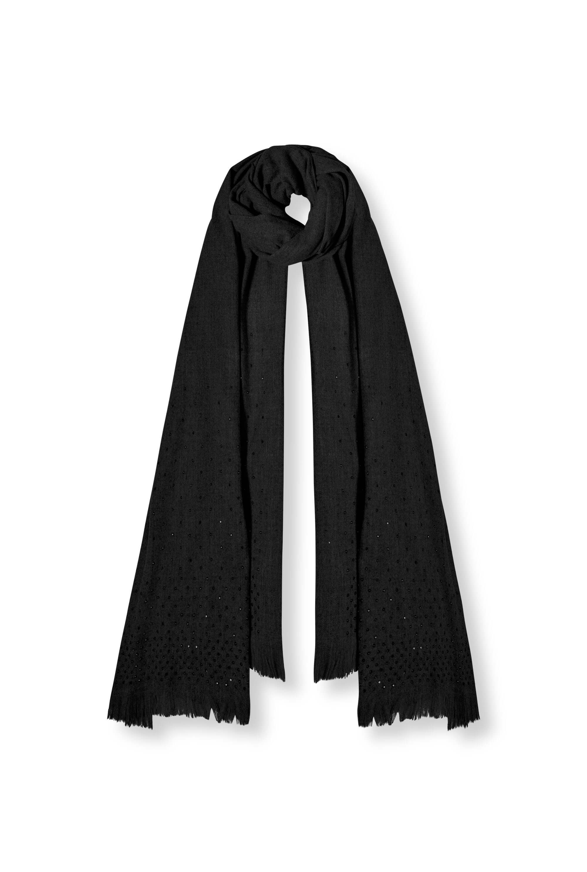 James Lakeland Women's Swarovski Black Scarf In Black