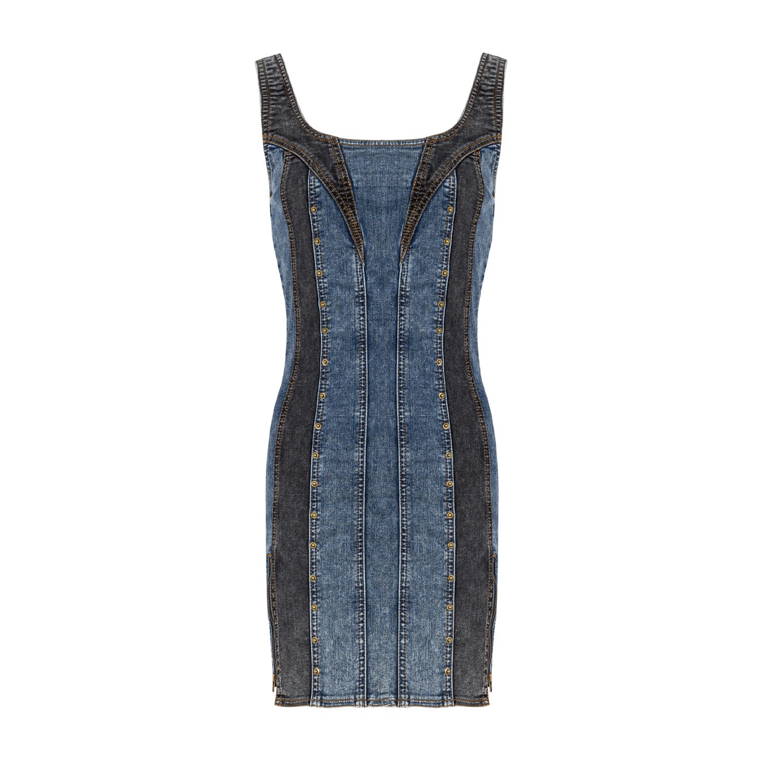 Pcfg Women's Blue Free Heaven Two Color Denim Dress In Blue
