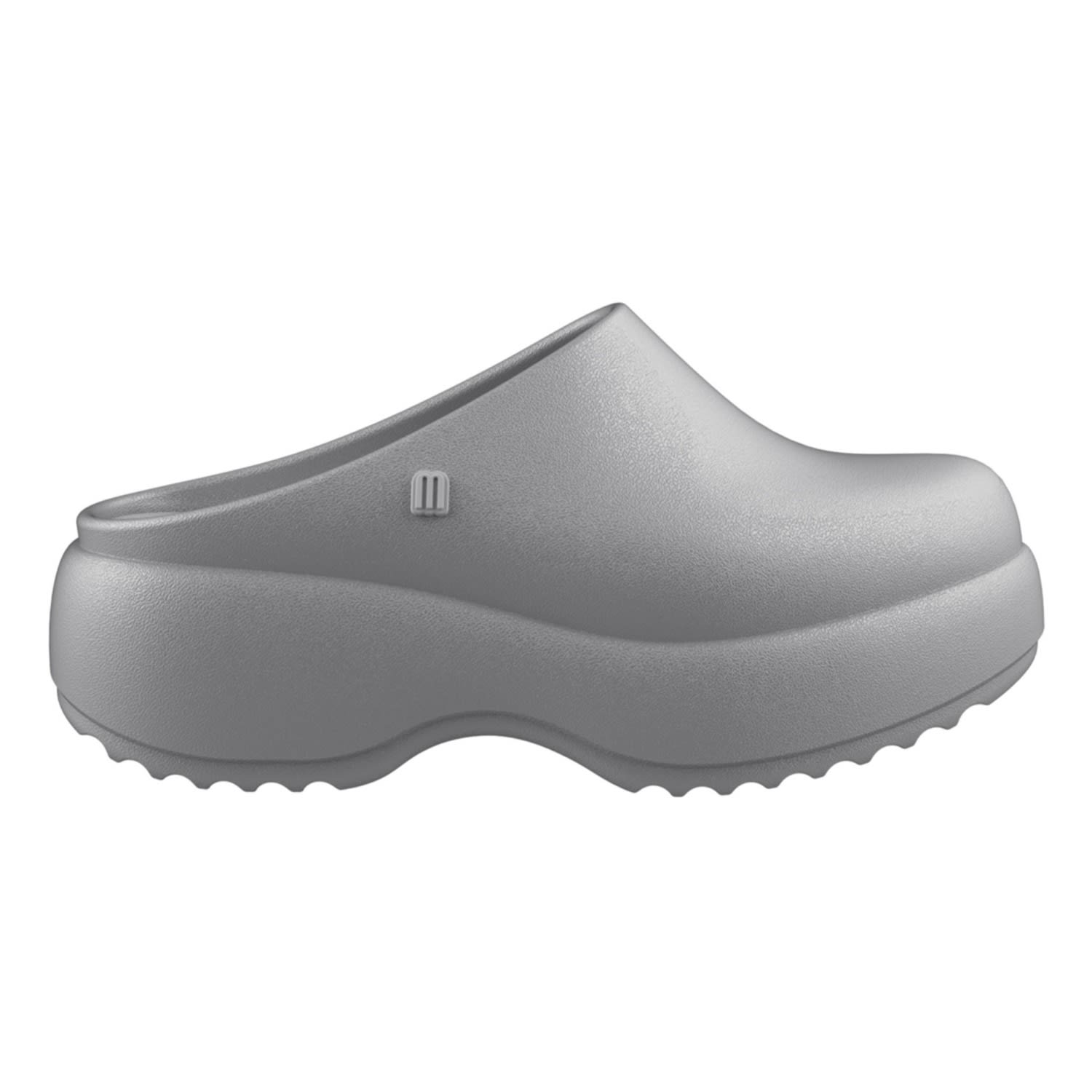 Melissa Free Platform Clog In Silver