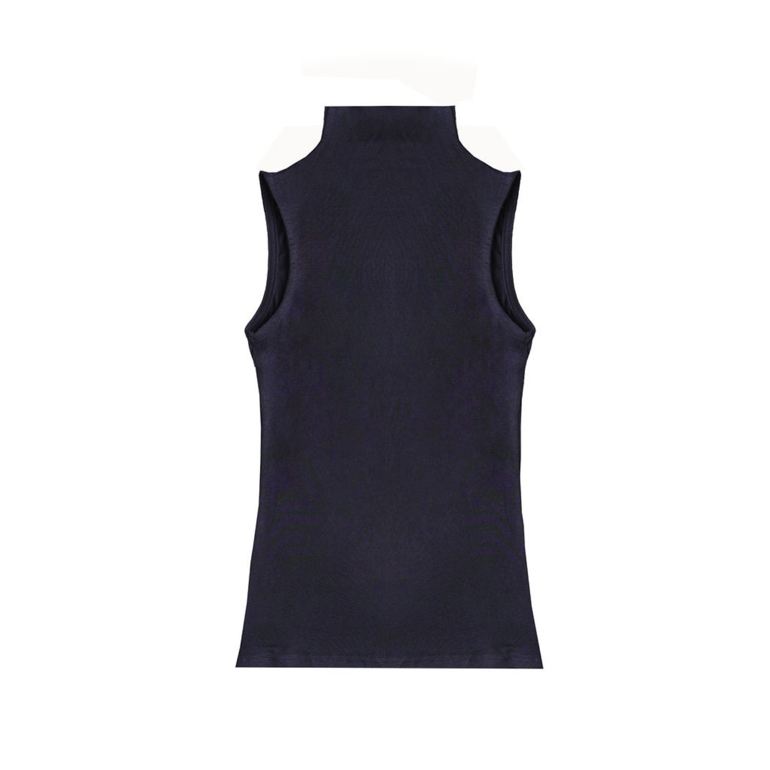 Rave On Trend Women's Blue Sleeveless Turtleneck In Navy In Blue