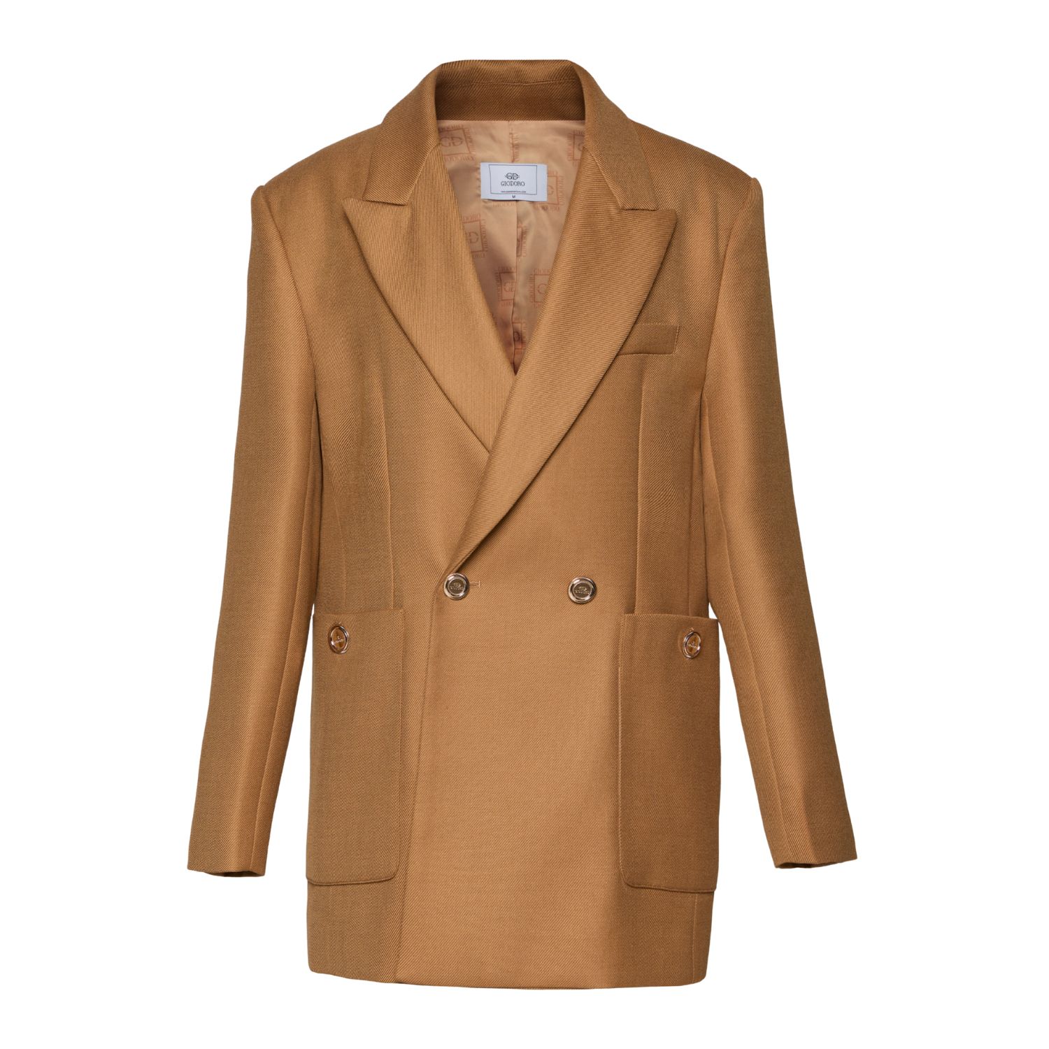 Giodoro Women's Neutrals / Brown Riganti Camel Wool Blazer