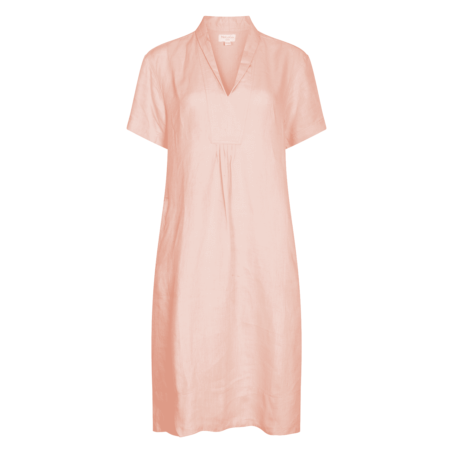 knee length dresses for ladies Short Sleeve Linen Dress