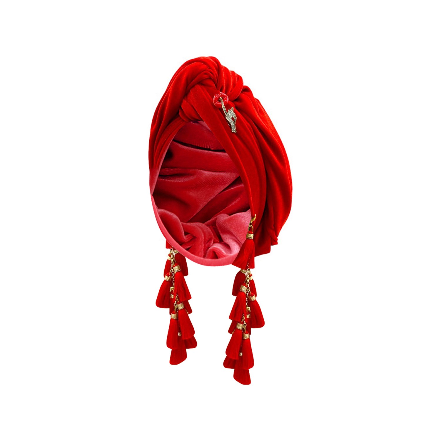 Women’s Red Shhhh Chacha Turban Julia Clancey