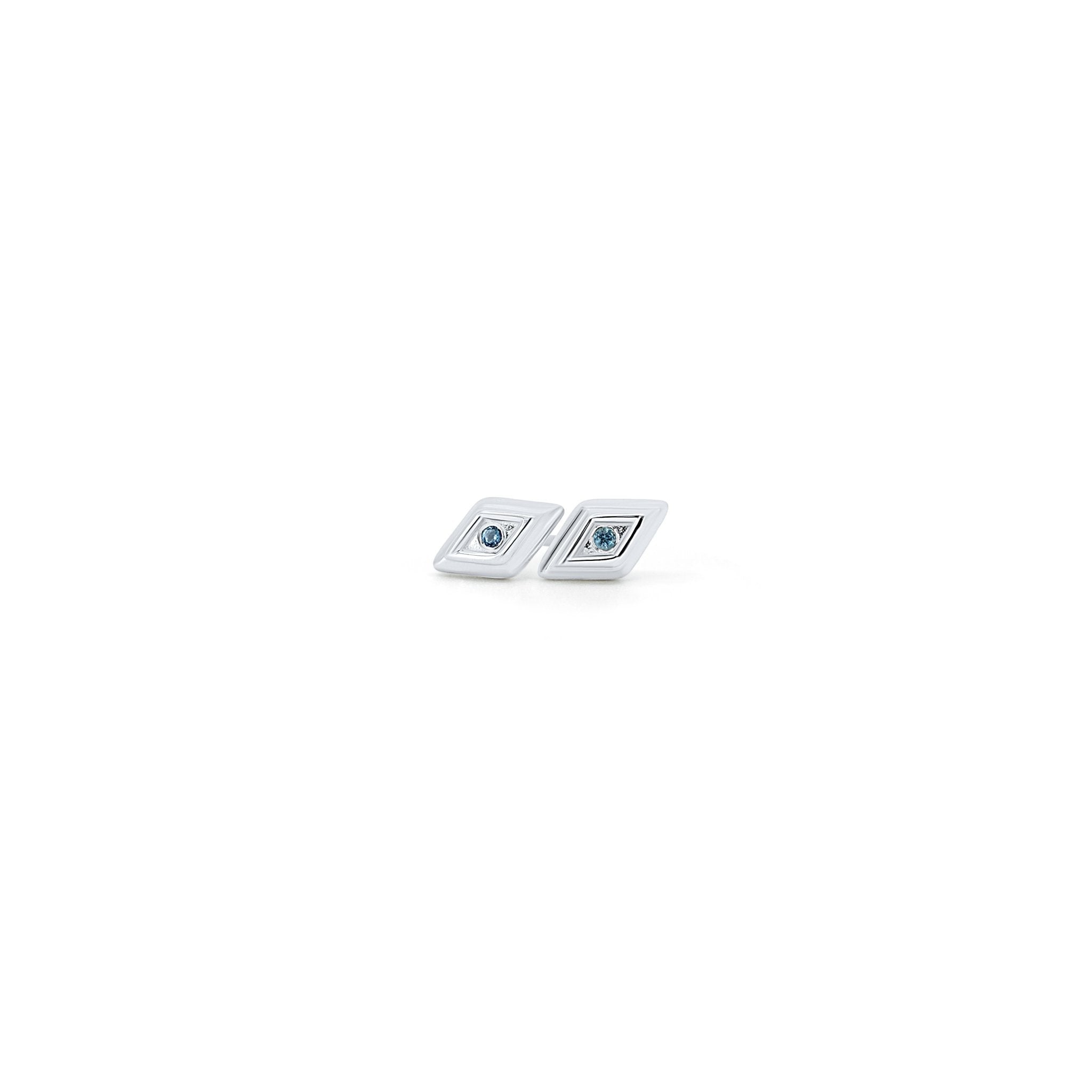 Rraine Jewelry Women's Blue / Silver Classic Studs / Aquamarine In Multi