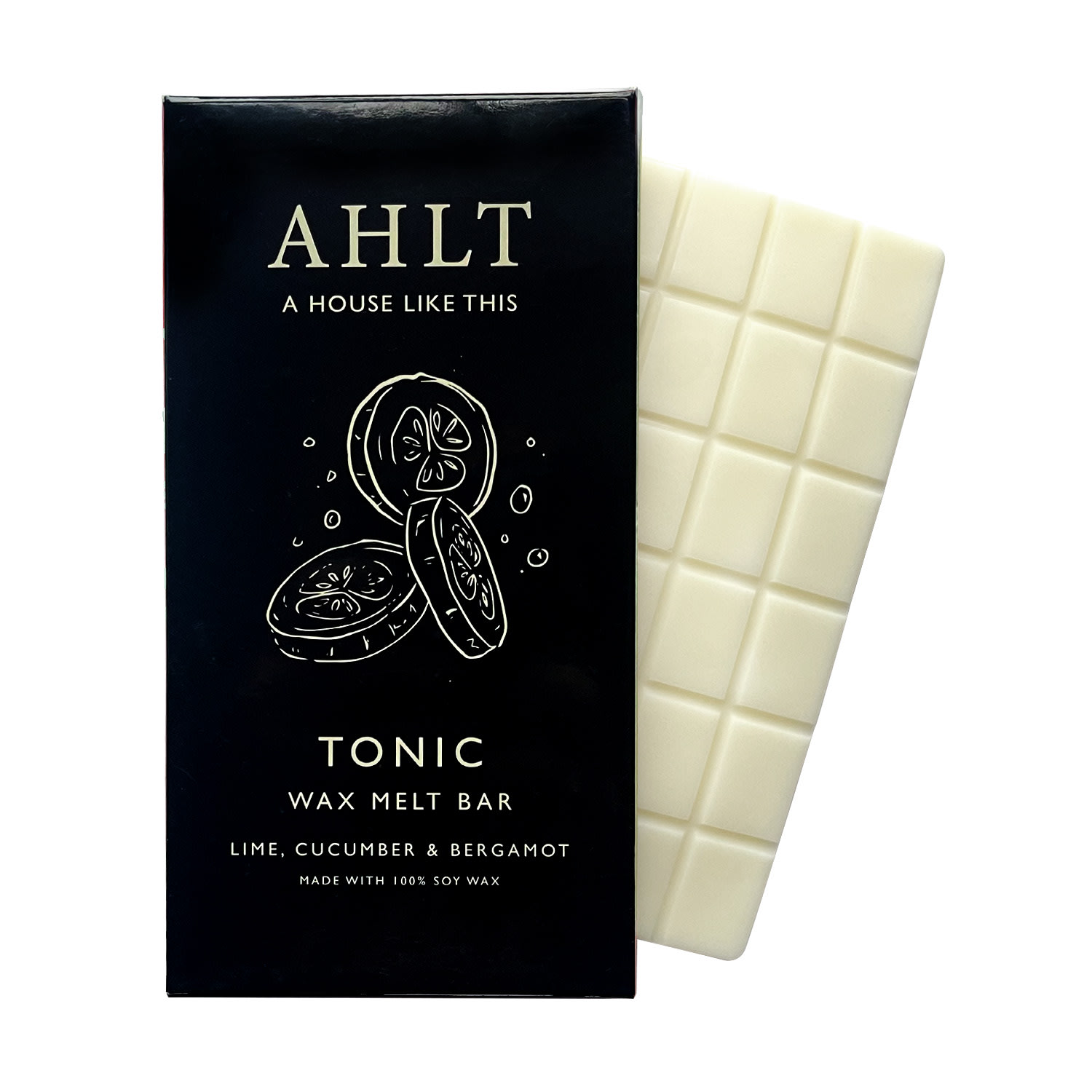 Black Tonic - Lime, Cucumber & Bergamot - Soy Wax Melt Bar One Size A House Like this