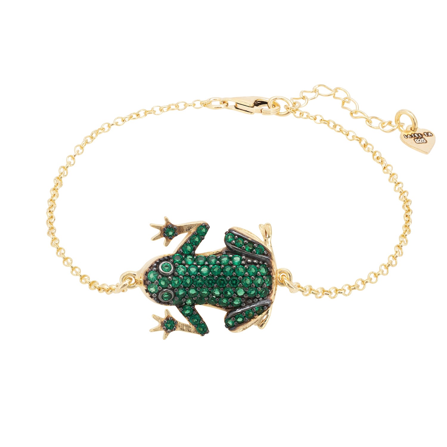 Women’s Green / Gold Frog Prince Bracelet Gold Latelita