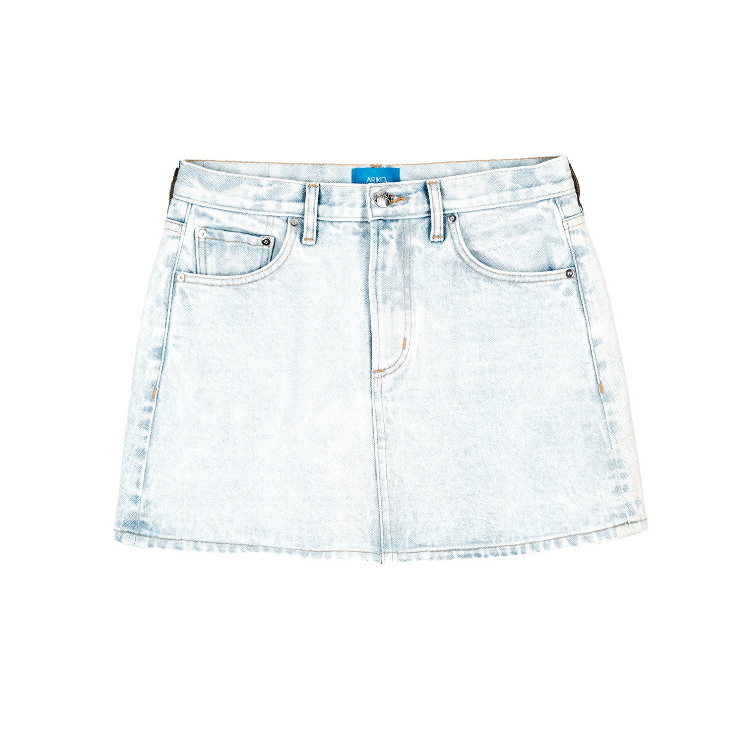 Ariko Women's Blue Denim Day Mini Skirt