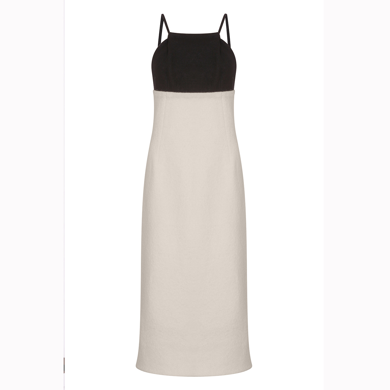 Women's Black / White Zendaya The Black And Ivory Wool Evening Dress | Medium | F.j.k by Farah Kadhimi