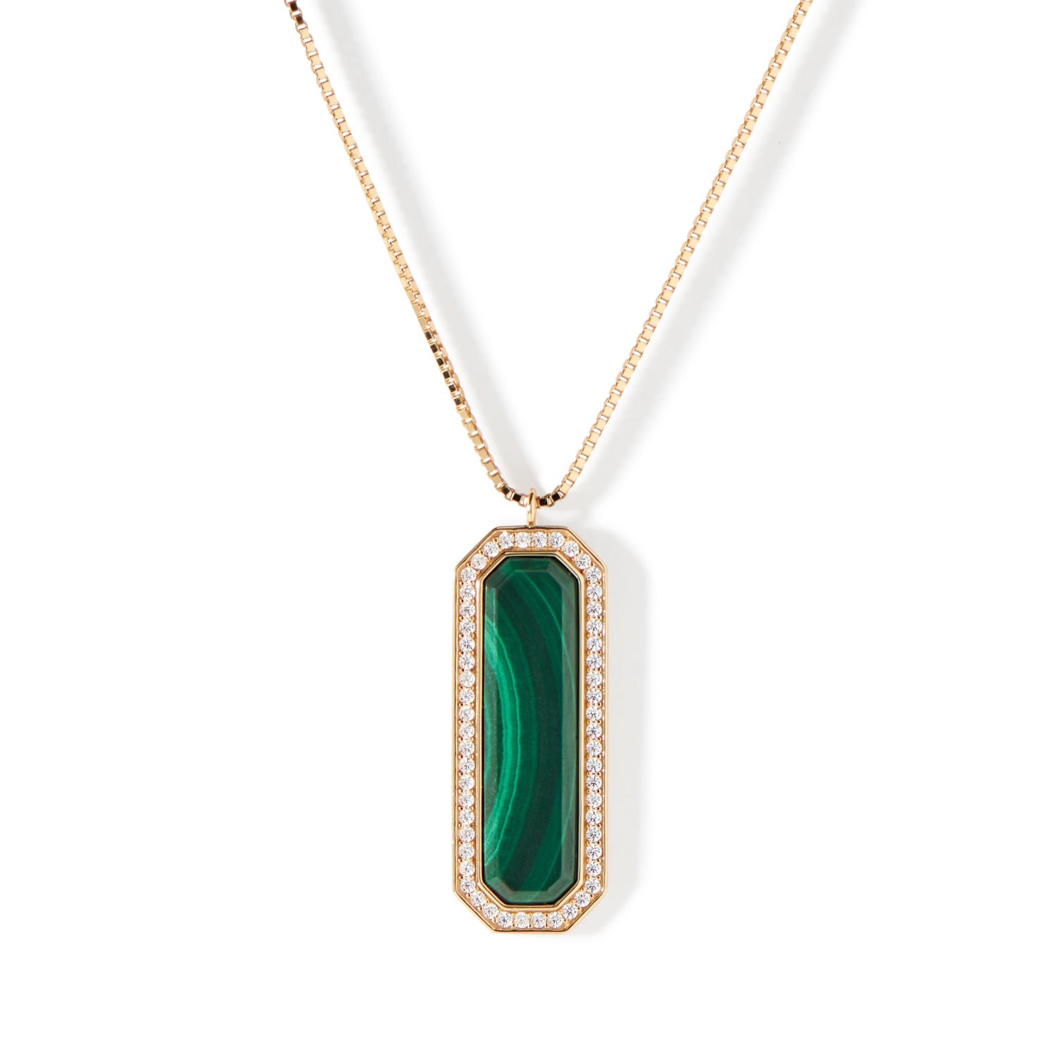 Women’s Gold The Vial Necklace - Malachite Ora Ana